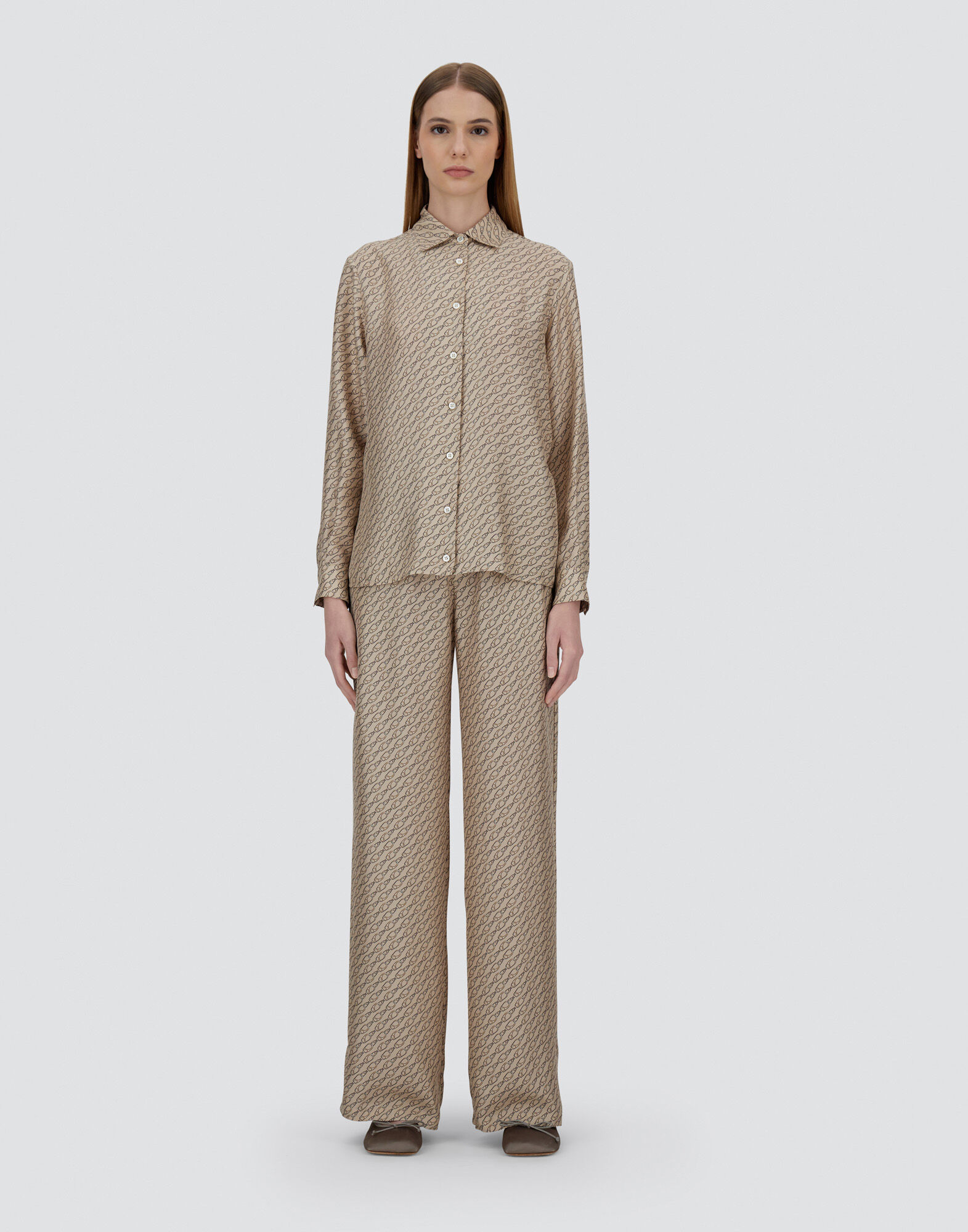 SHIRT IN ICONIC PRINT SILK