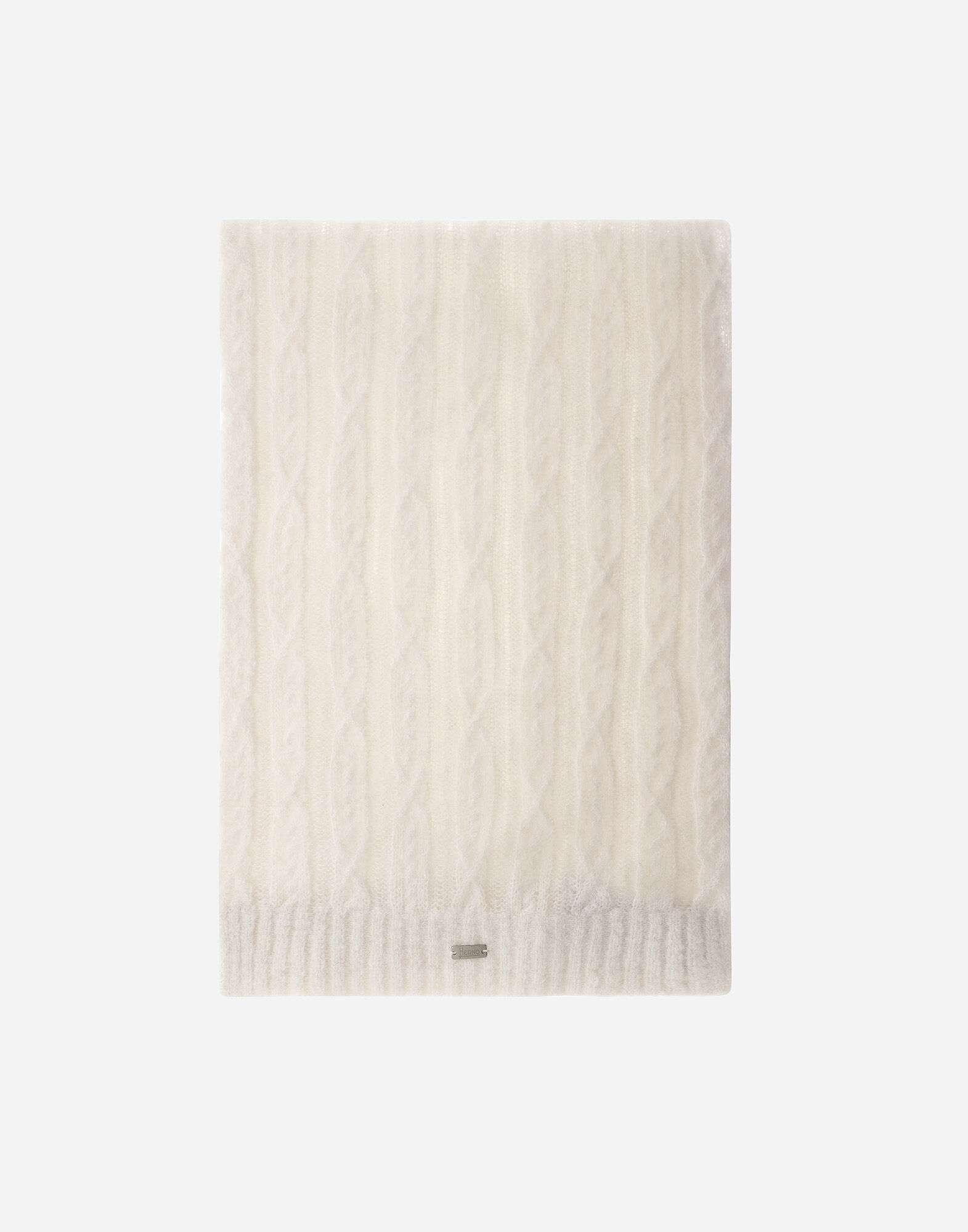 RESORT SCARF IN CABLE KNIT ALPACA WOOL