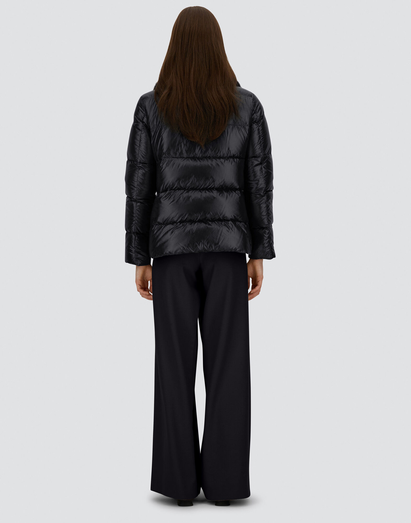JACKET IN NYLON ULTRALIGHT AND LADY ALTERNATIVE FUR