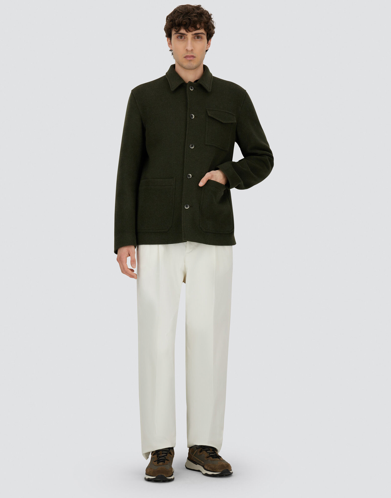 FIELD JACKET IN SOFT RECYCLED WOOL