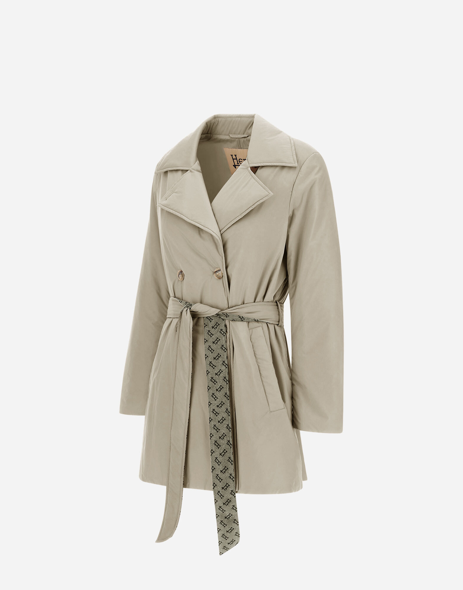 TRENCH COAT IN ECOAGE AND MONOGRAM LUREX
