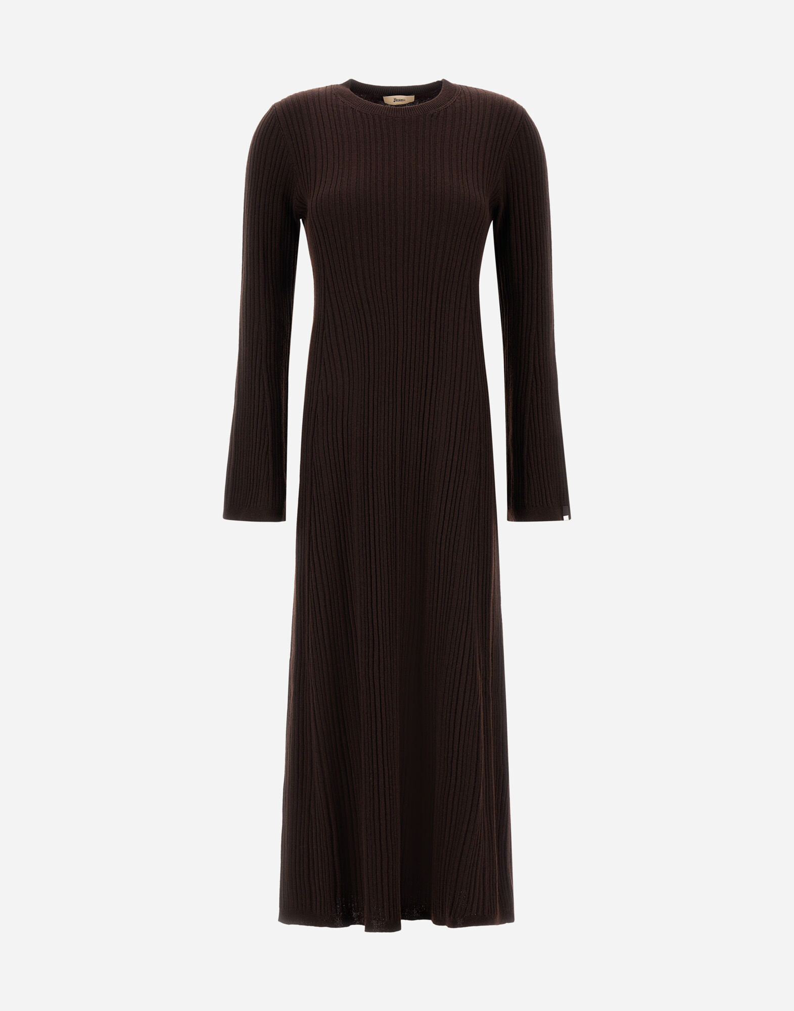 DRESS IN RIBBED CARDED WOOL