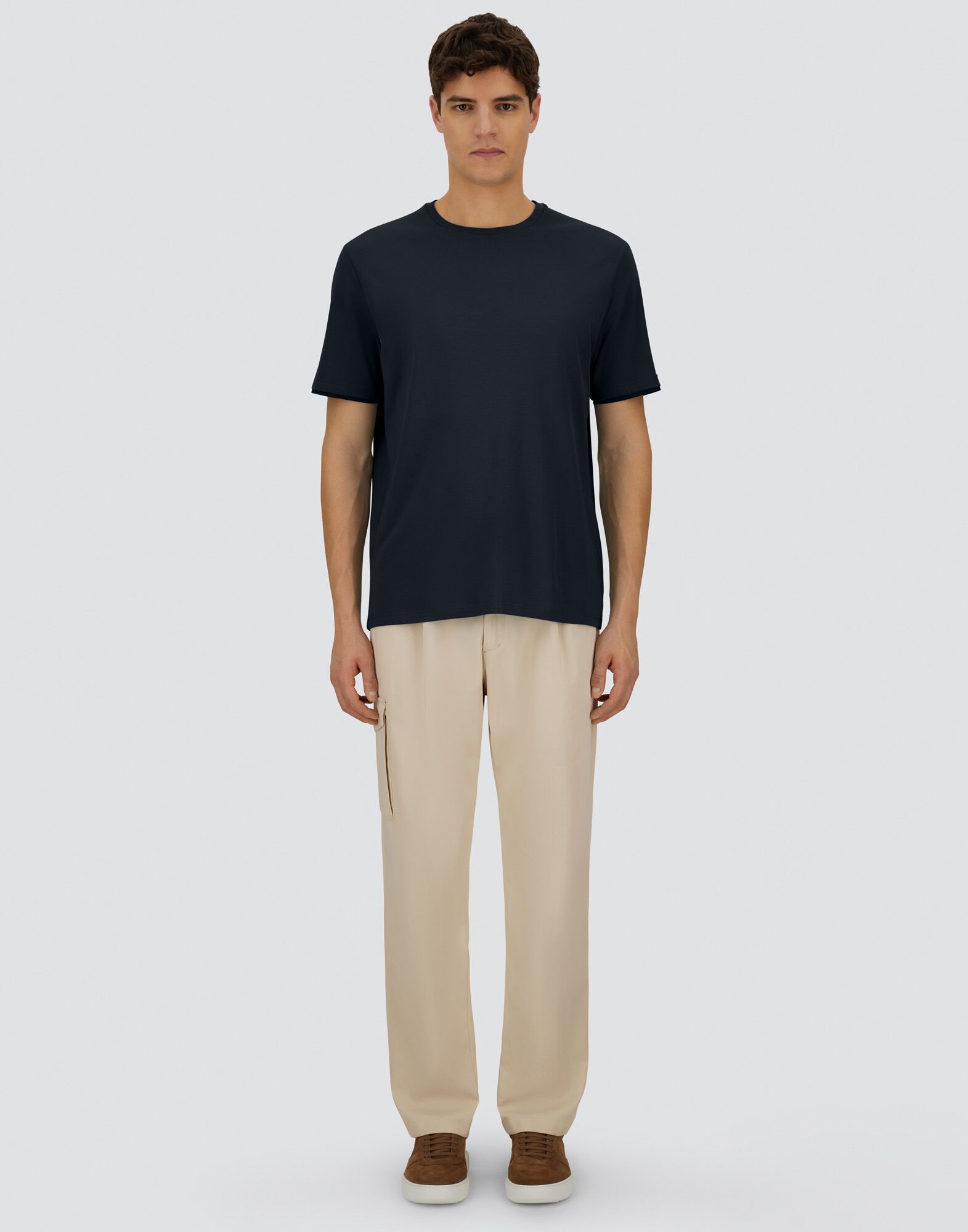 RESORT T-SHIRT IN BASIC COTTON & LIGHT STRETCH NYLON