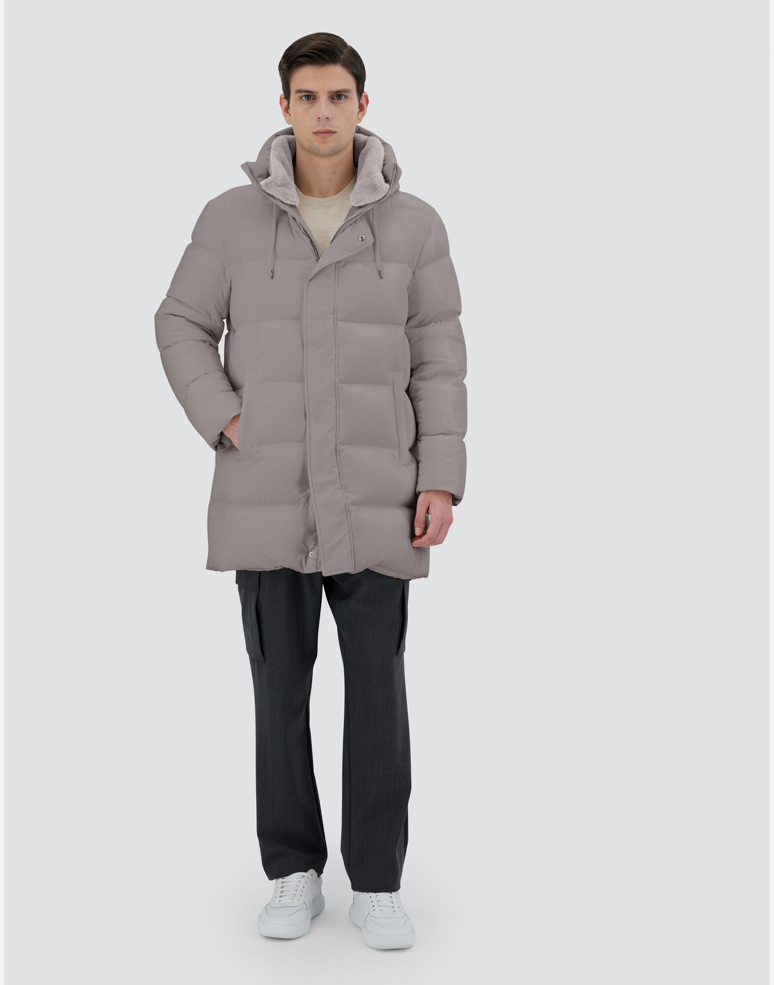 LONG JACKET IN ARENDELLE AND MONOGRAM