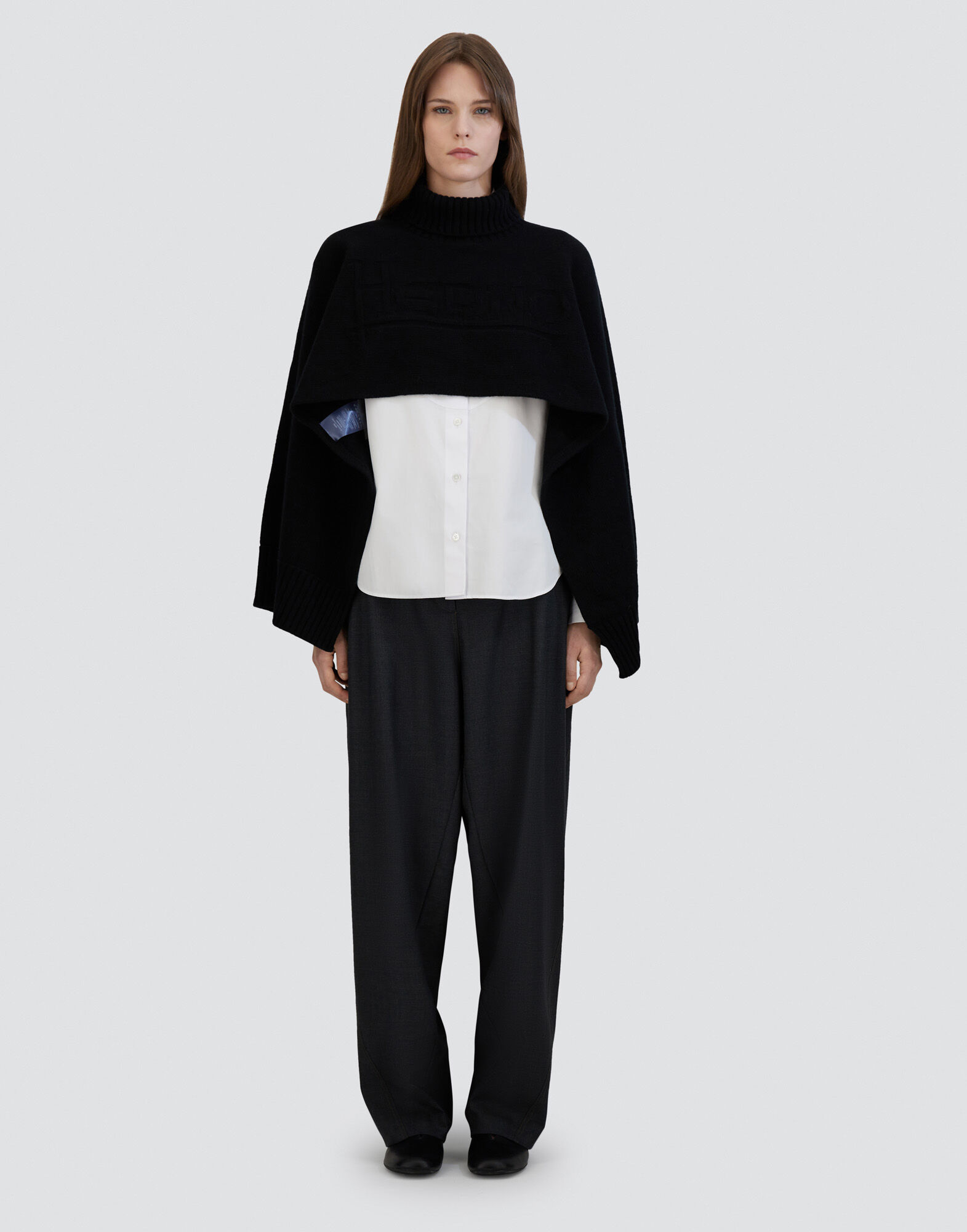 PONCHO IN 100% WOOL