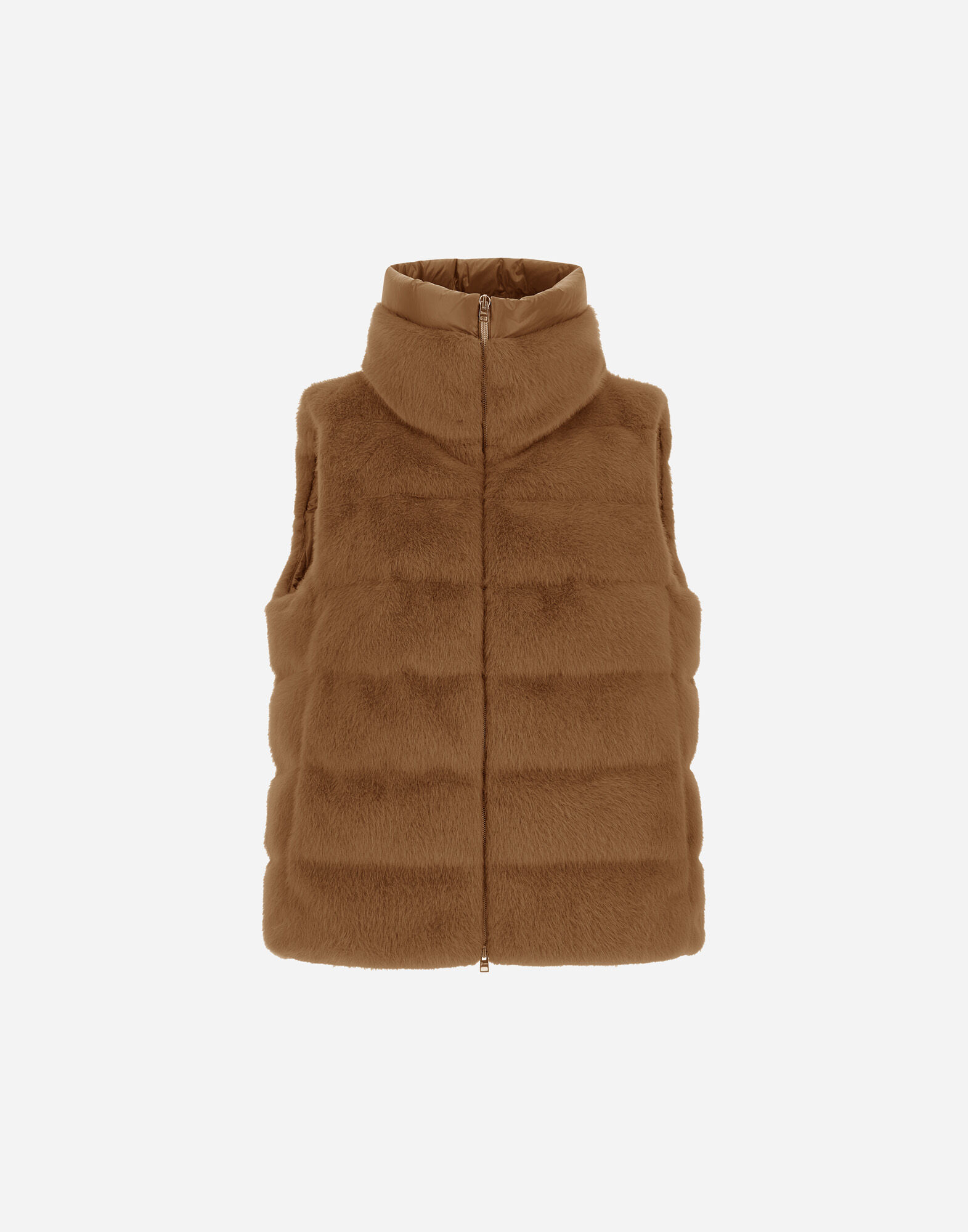 VEST IN LADY ALTERNATIVE FUR AND NYLON ULTRALIGHT