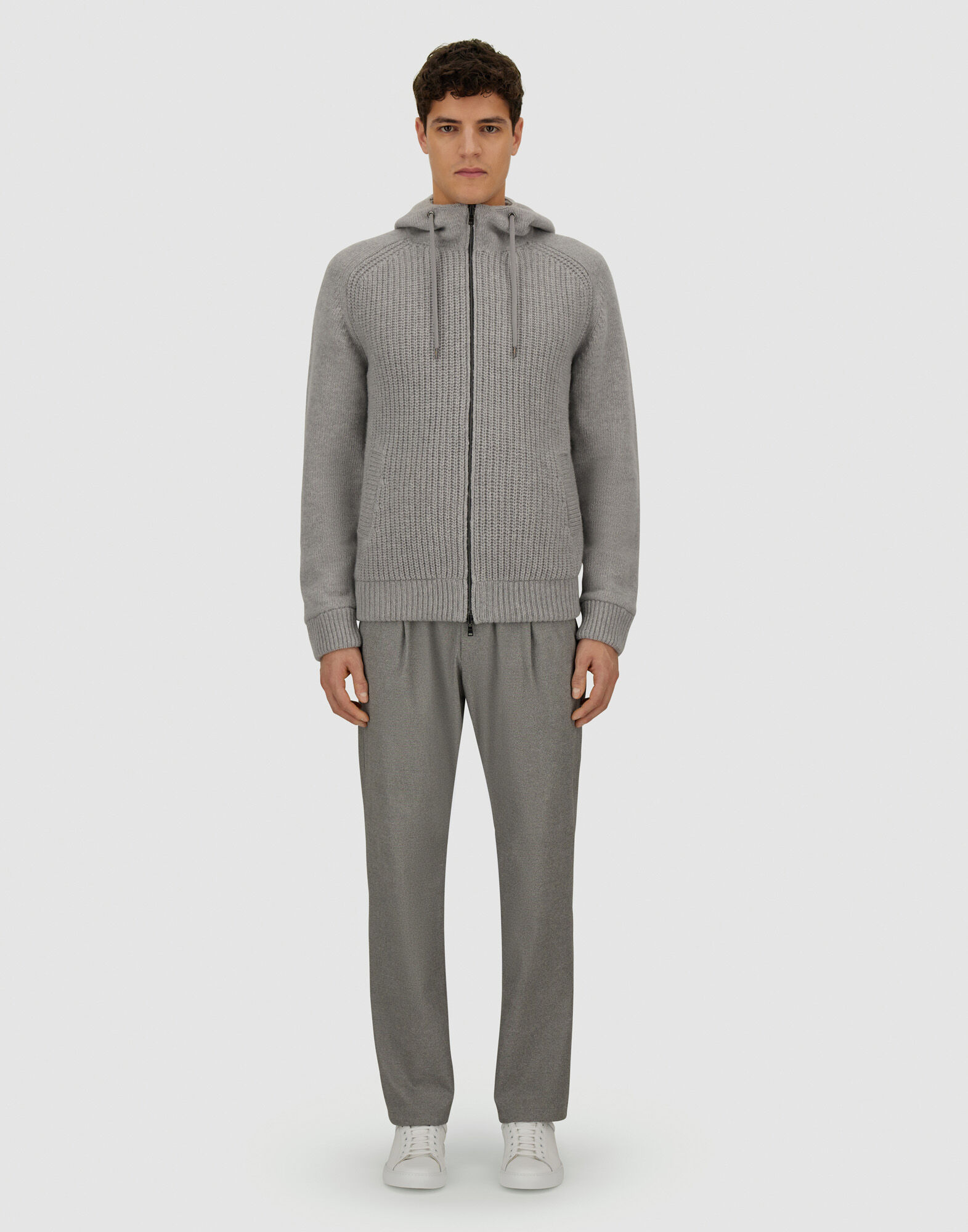 RESORT CARDIGAN IN STOCKING-STITCHED CARDED WOOL
