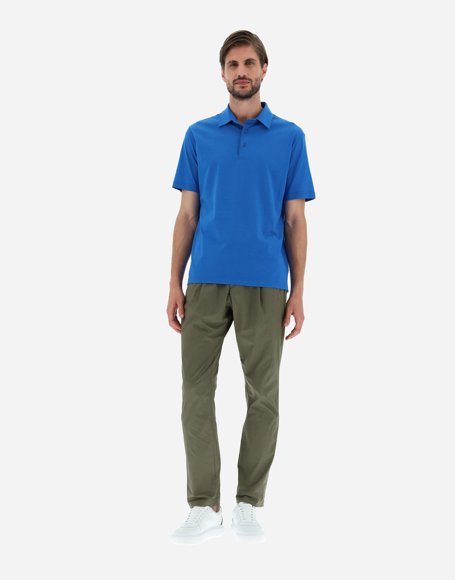 JERSEY CREPE POLO SHIRT