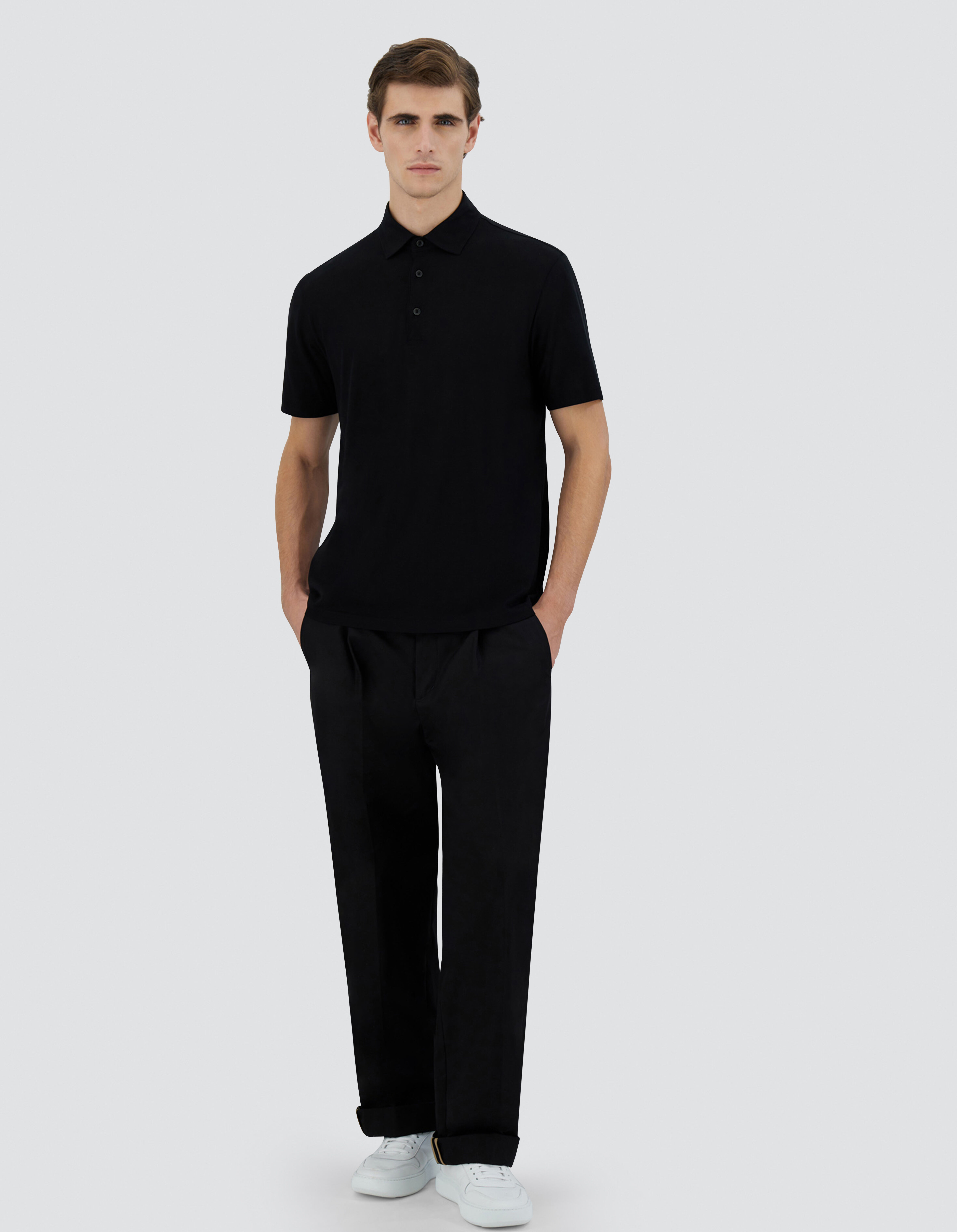 JERSEY CREPE POLO SHIRT