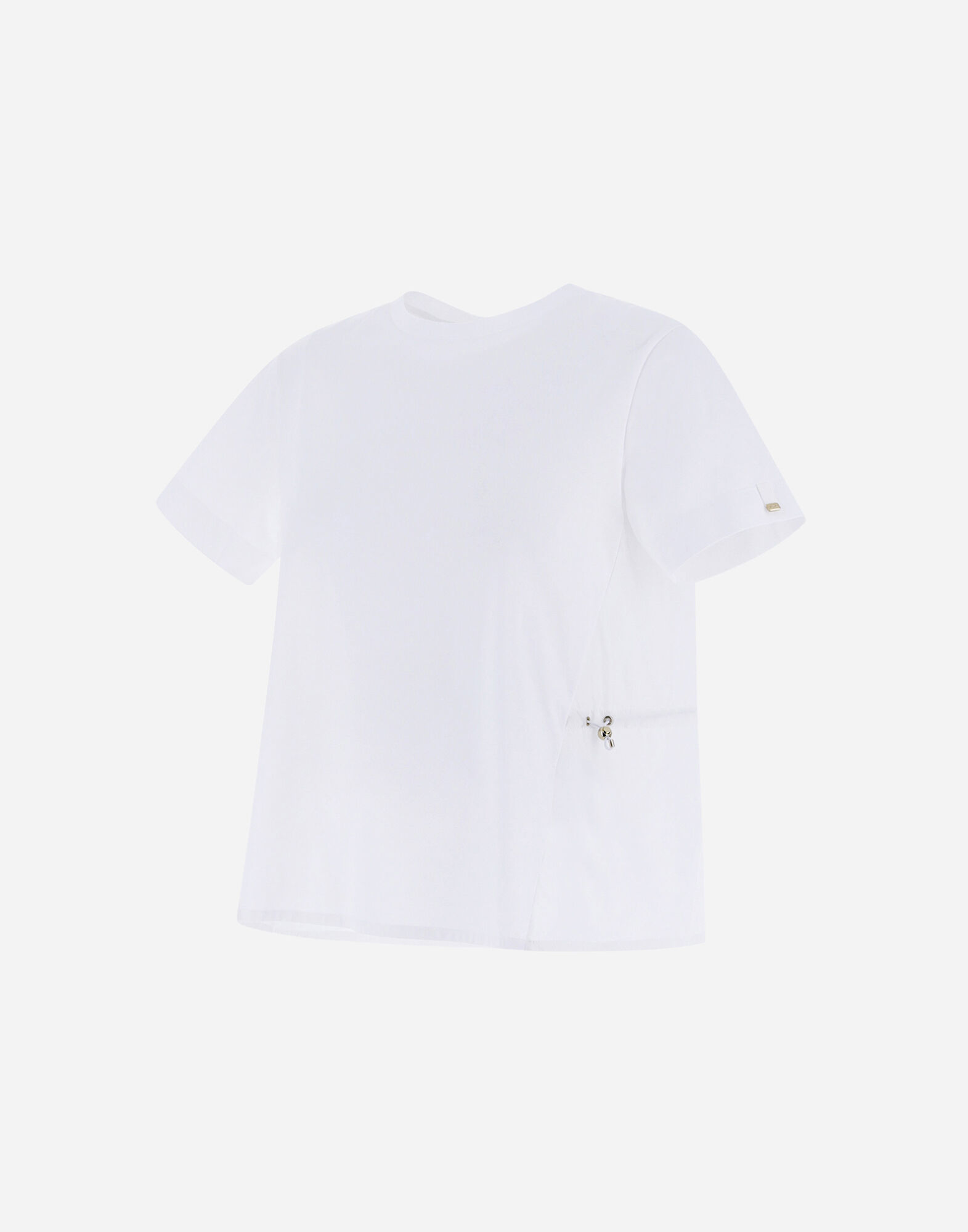 T-SHIRT IN CHIC COTTON JERSEY AND NEW TECHNO TAFFETA