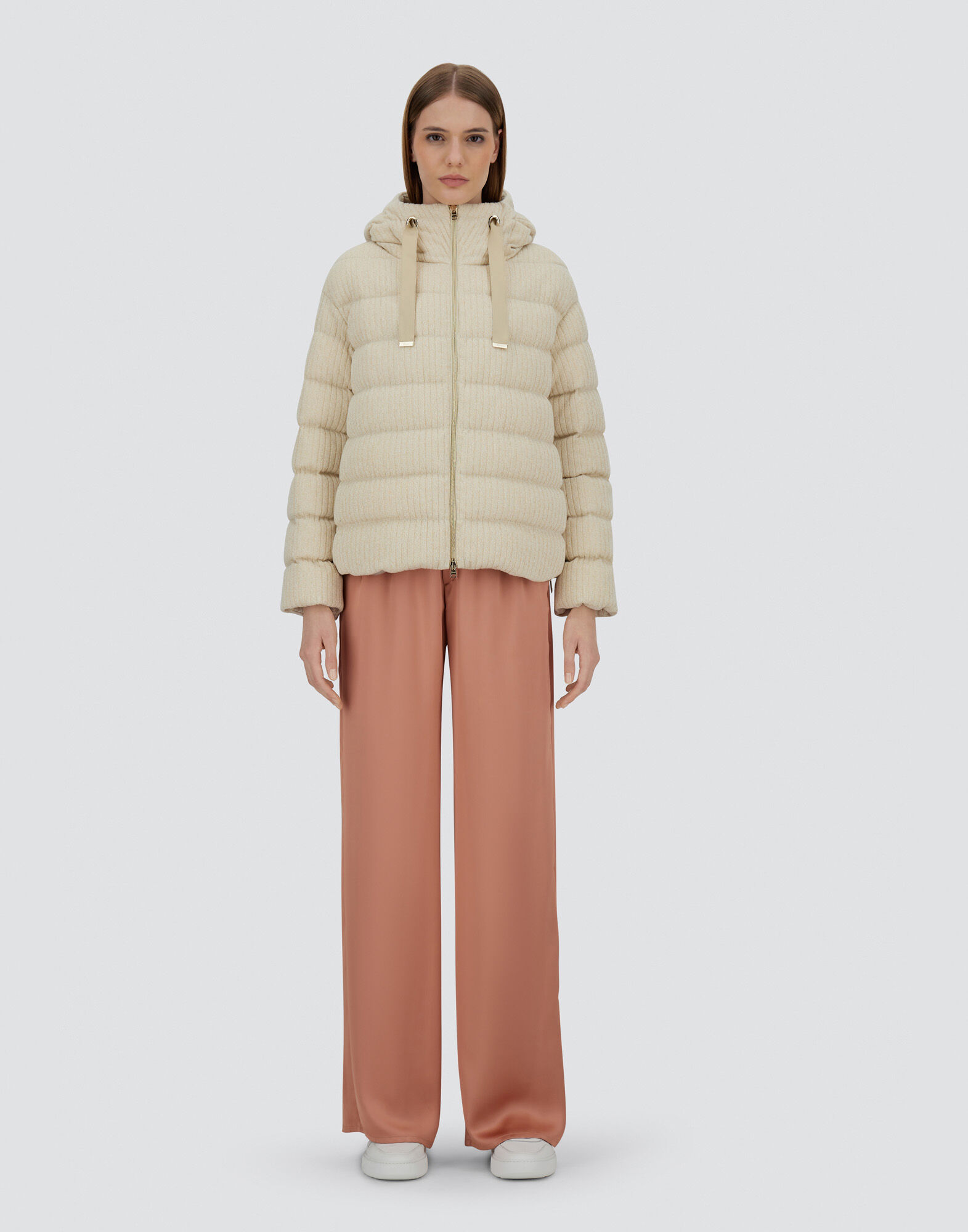 JACKET IN SHINY RIBBED KNIT