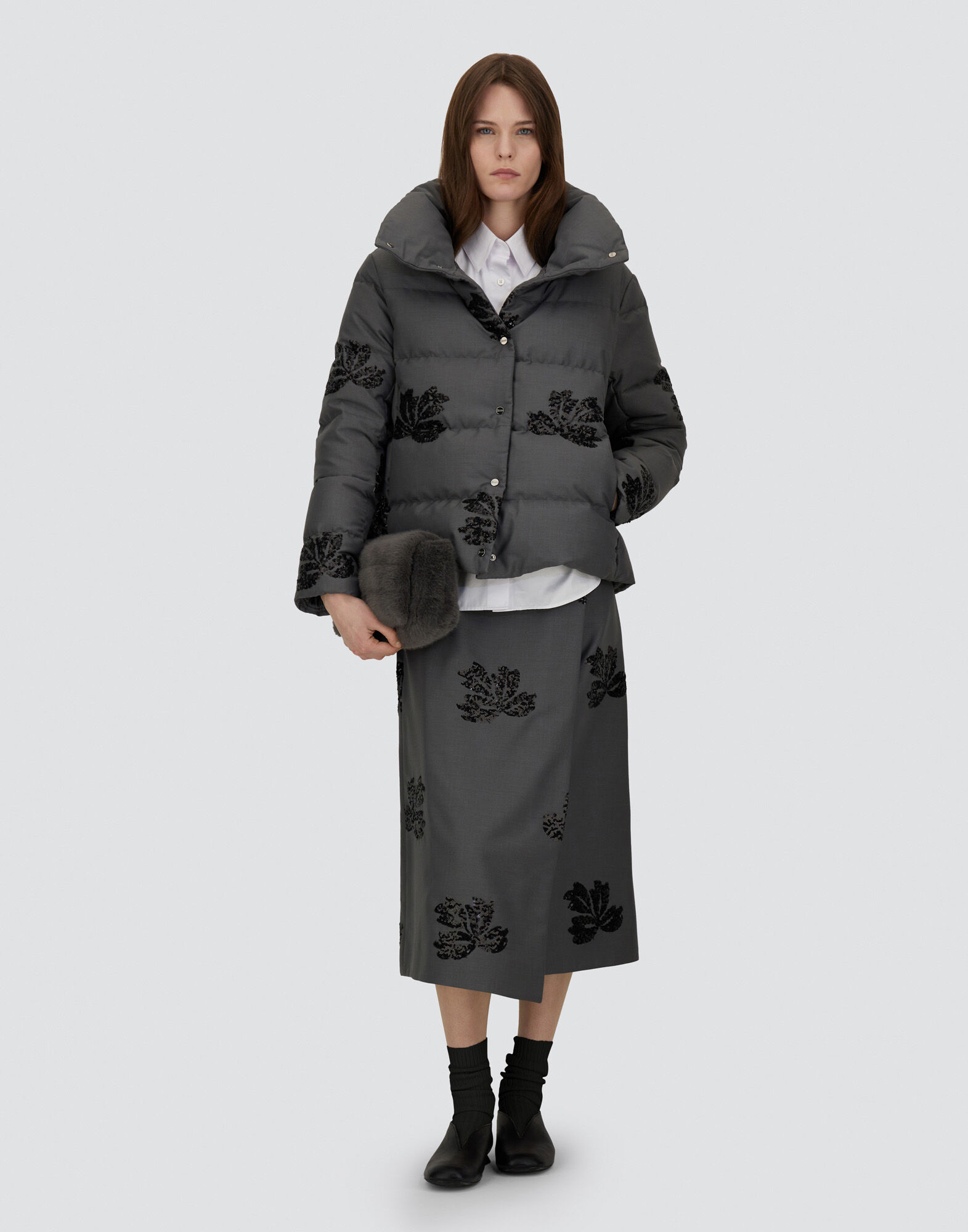 JACKET IN EMBROIDERED FLANNEL