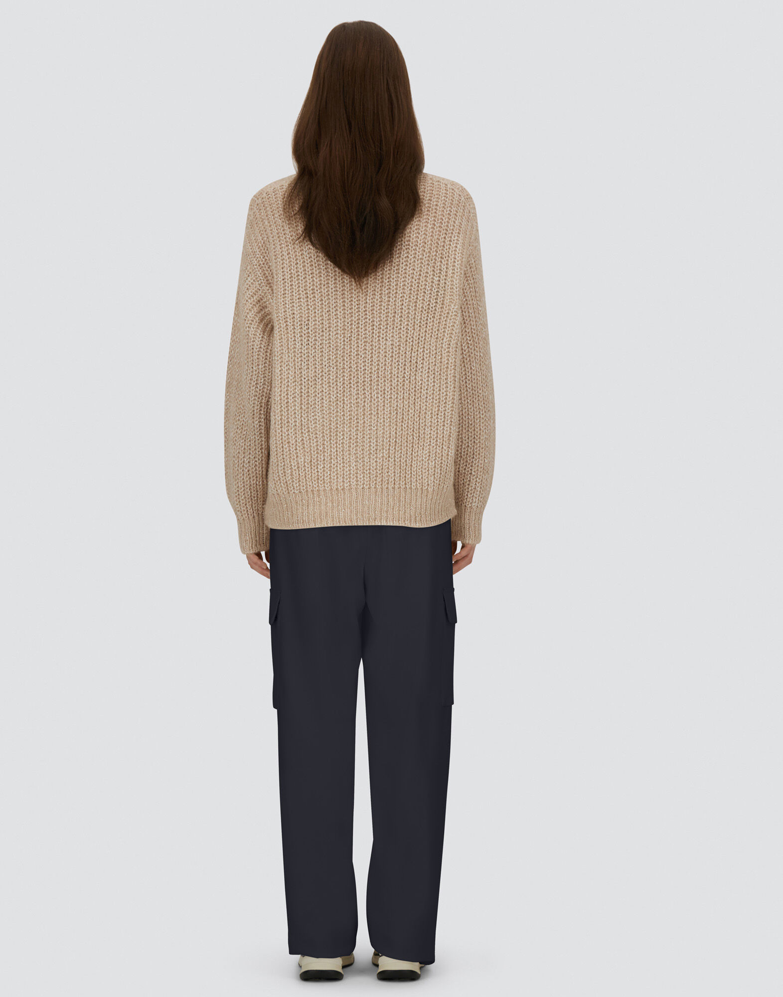 CARGO TROUSERS IN FLUID WOOL
