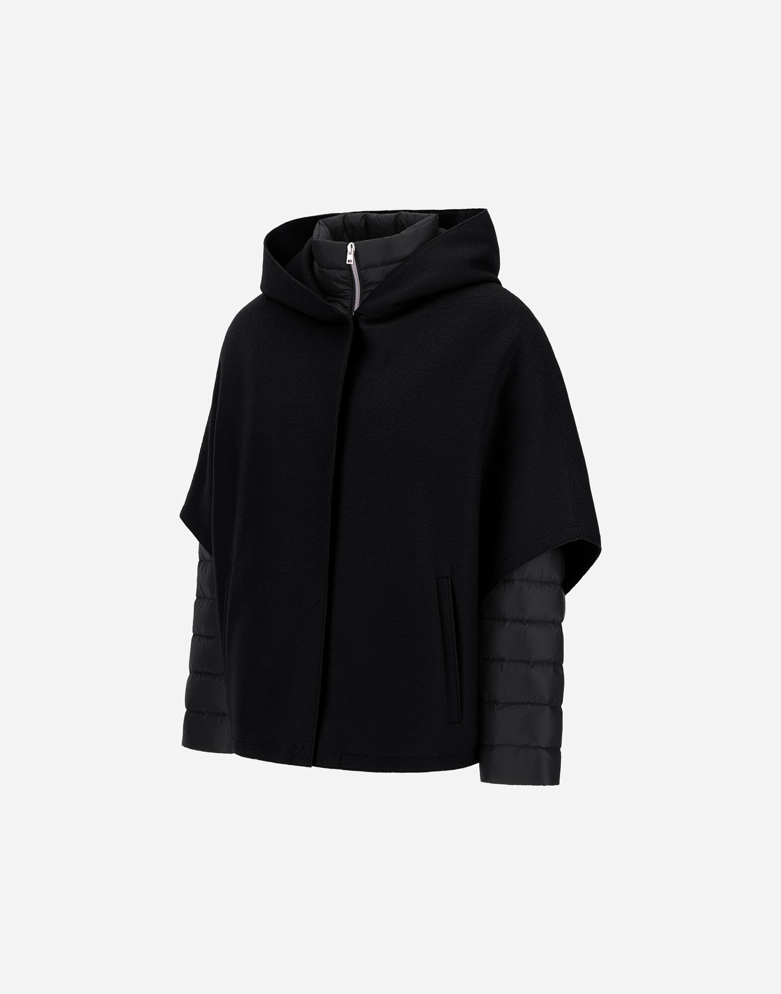 RESORT CAPE IN FELTED WOOL & NYLON ULTRALIGHT