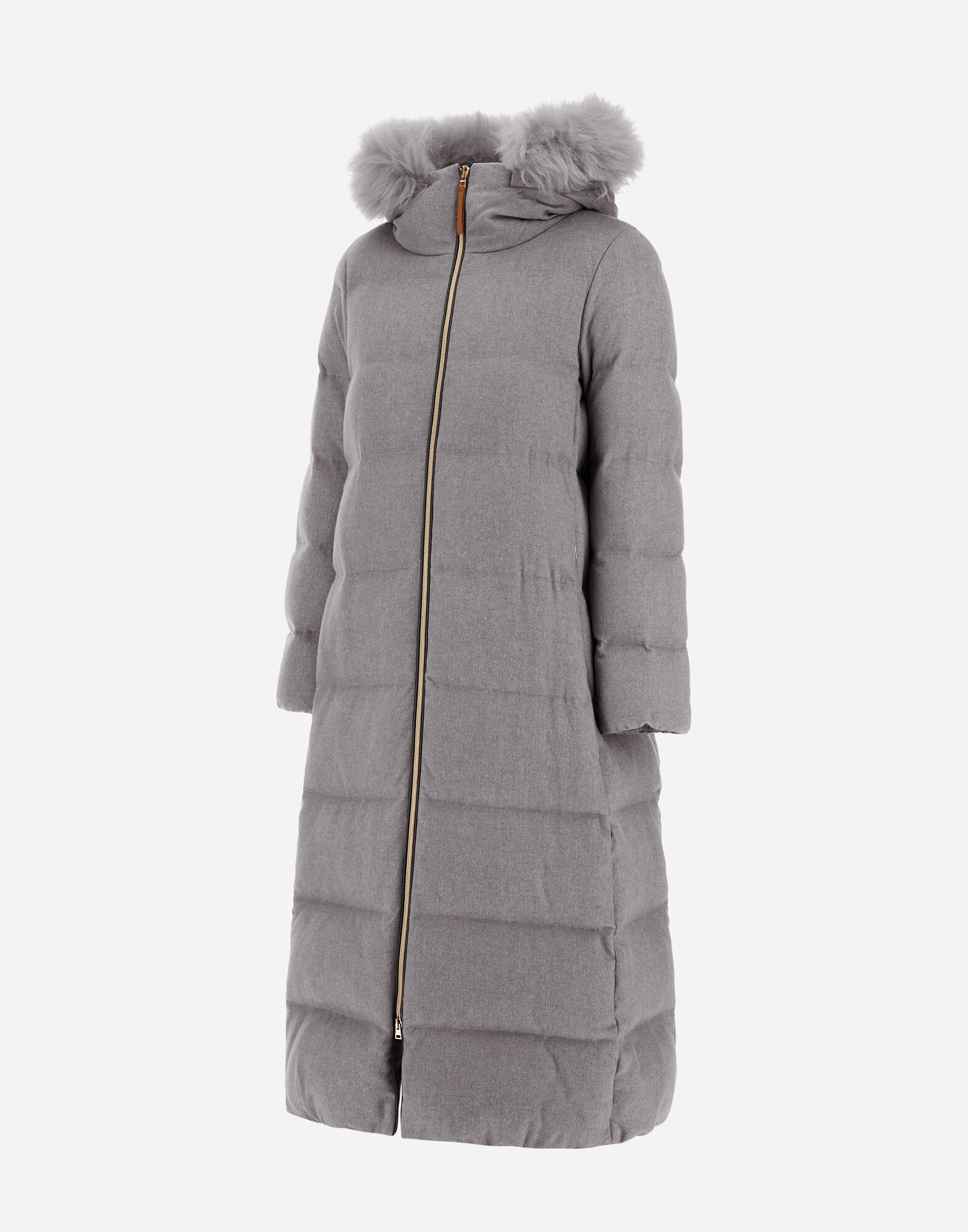 LONG JACKET IN CASHMERE, SILK AND MONOGRAM