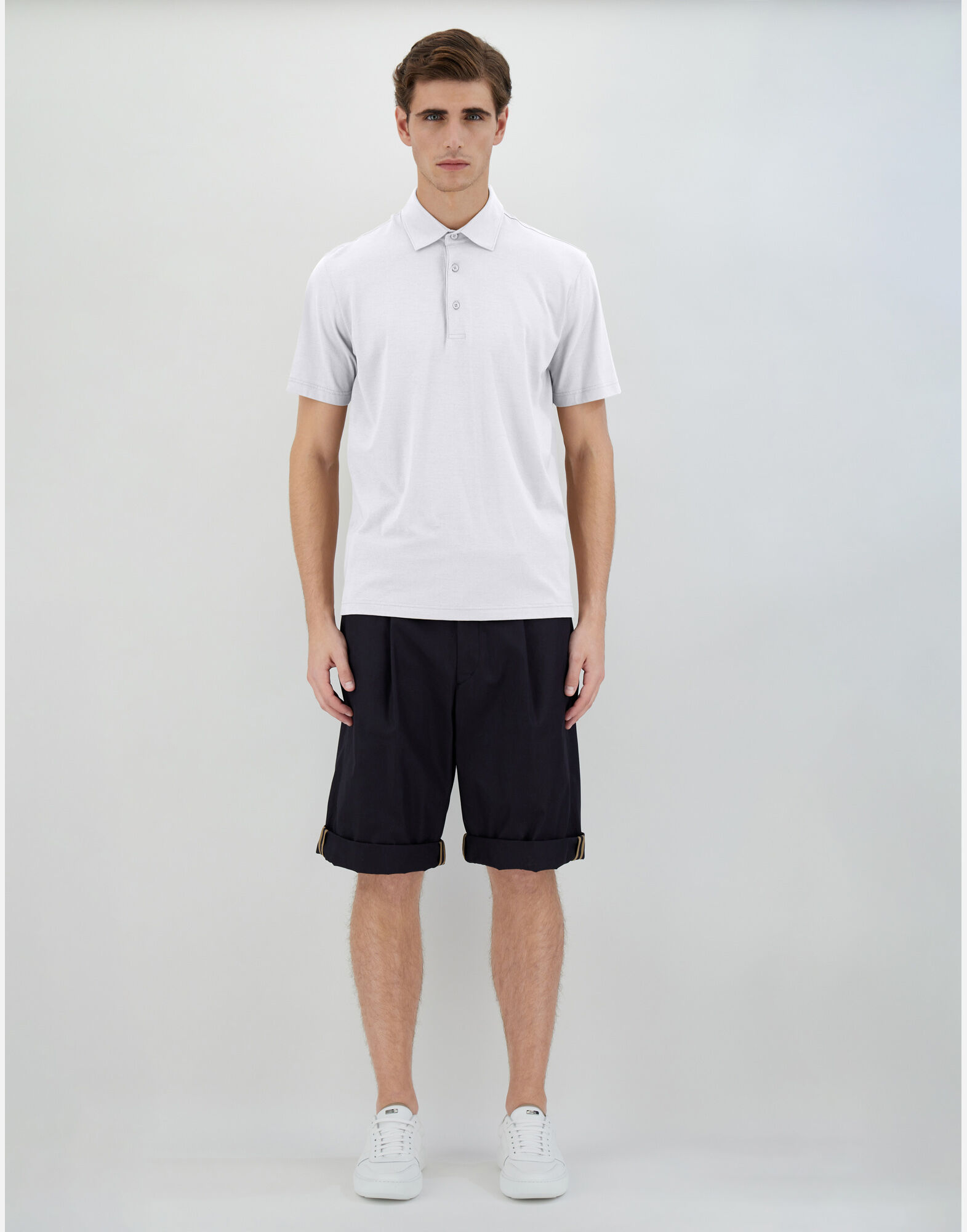 JERSEY CREPE POLO SHIRT