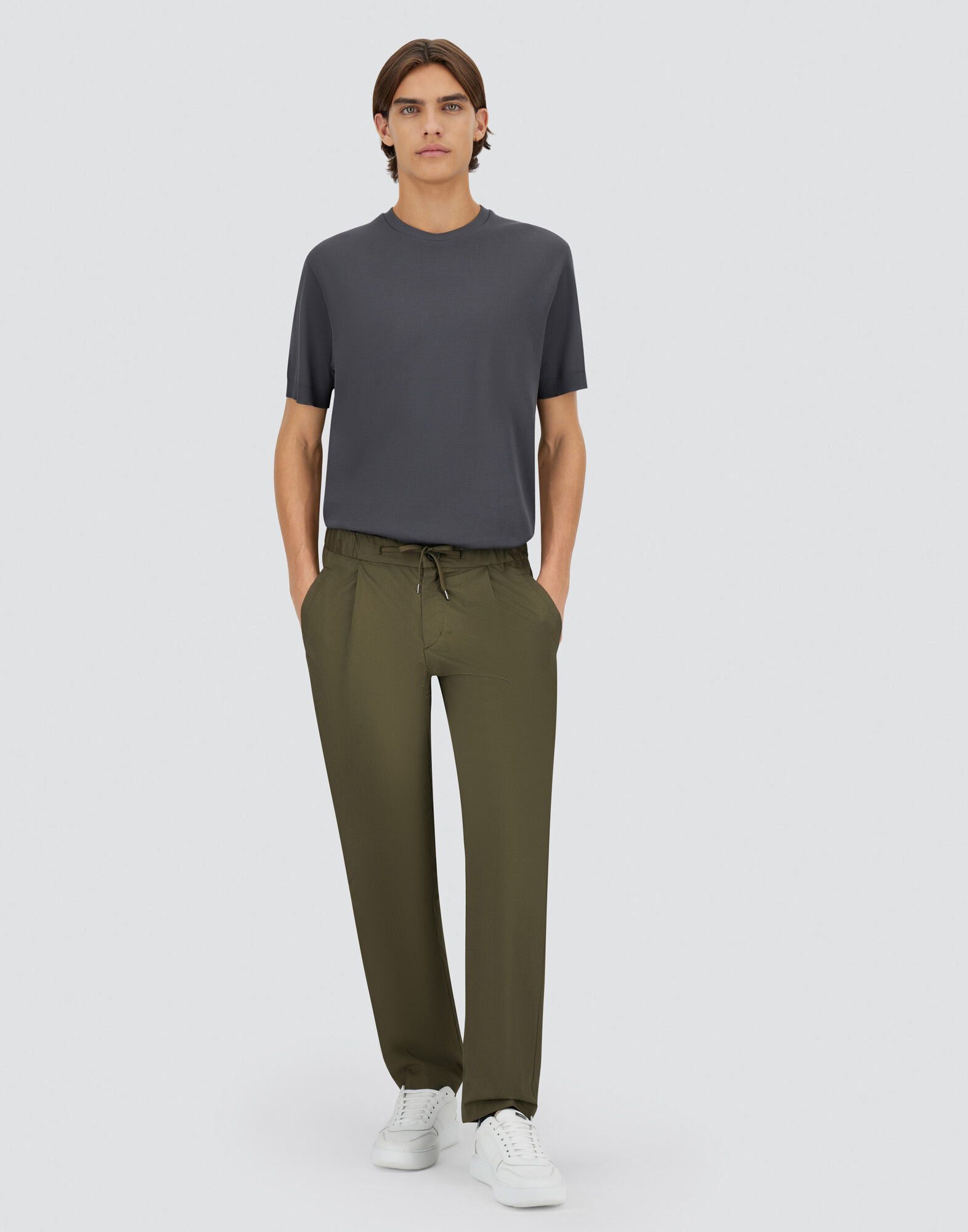 LIGHT COTTON STRETCH TROUSERS