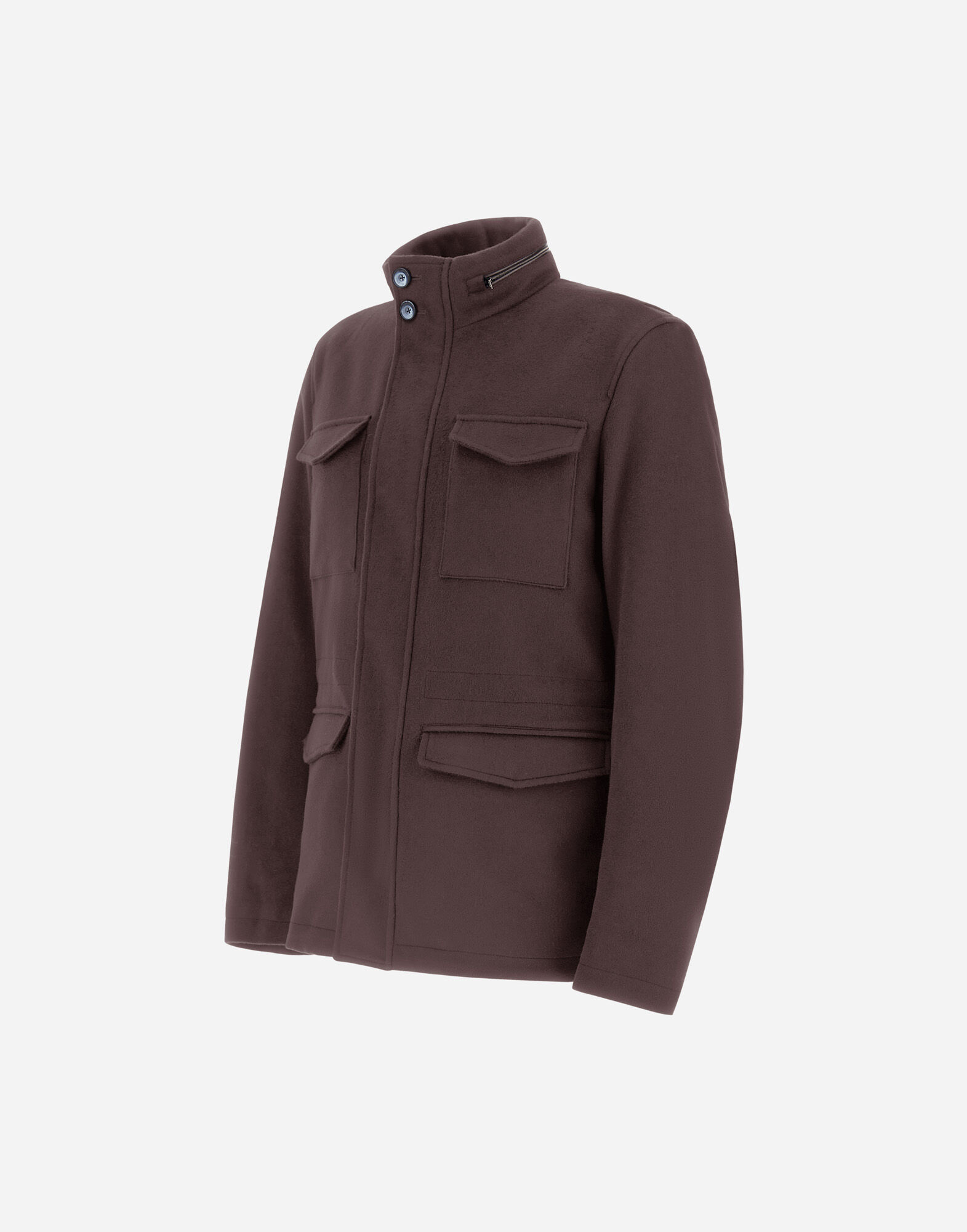FIELD JACKET IN WOOL, CASHMERE AND ECOAGE