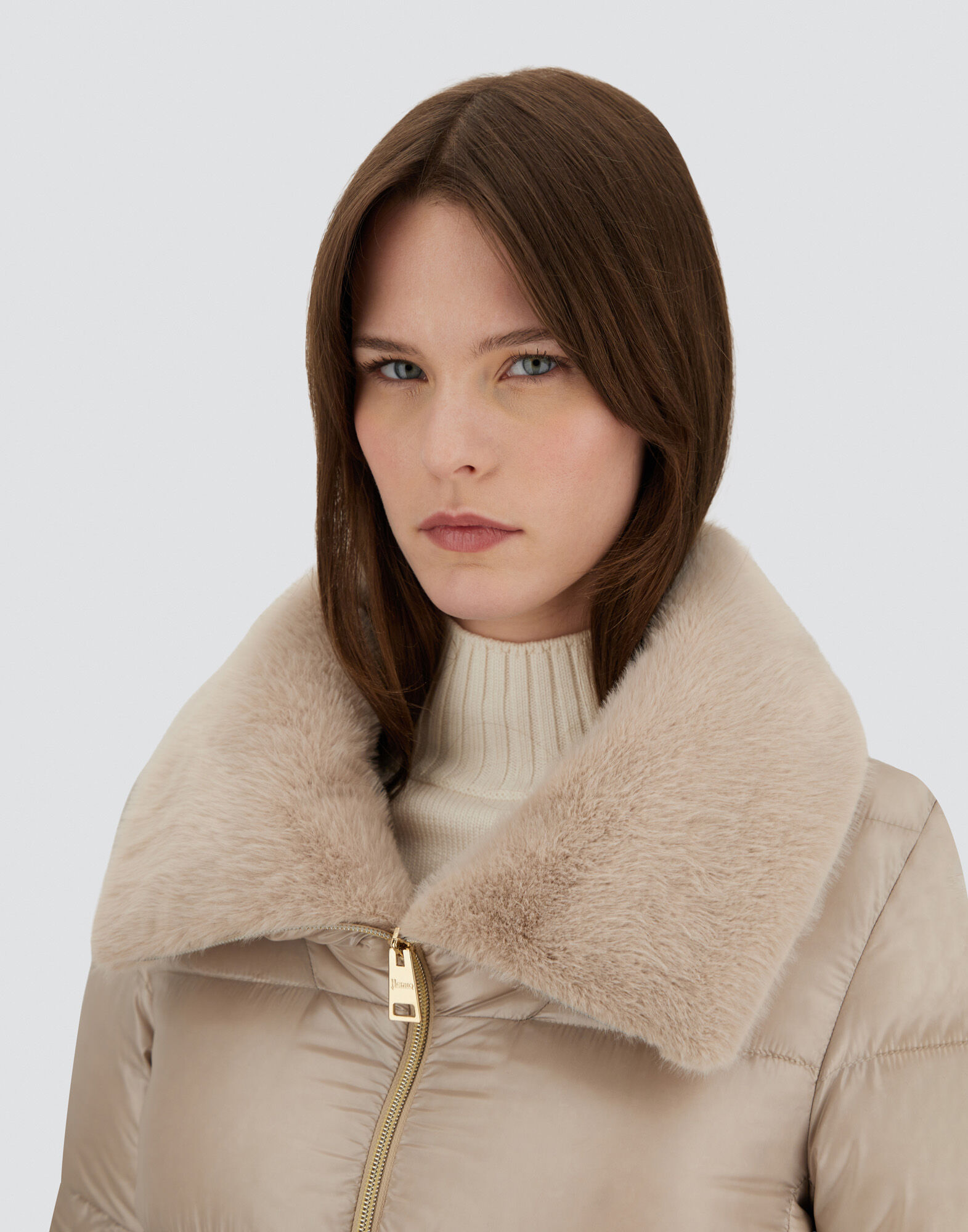 JACKET IN NYLON ULTRALIGHT AND LADY ALTERNATIVE FUR