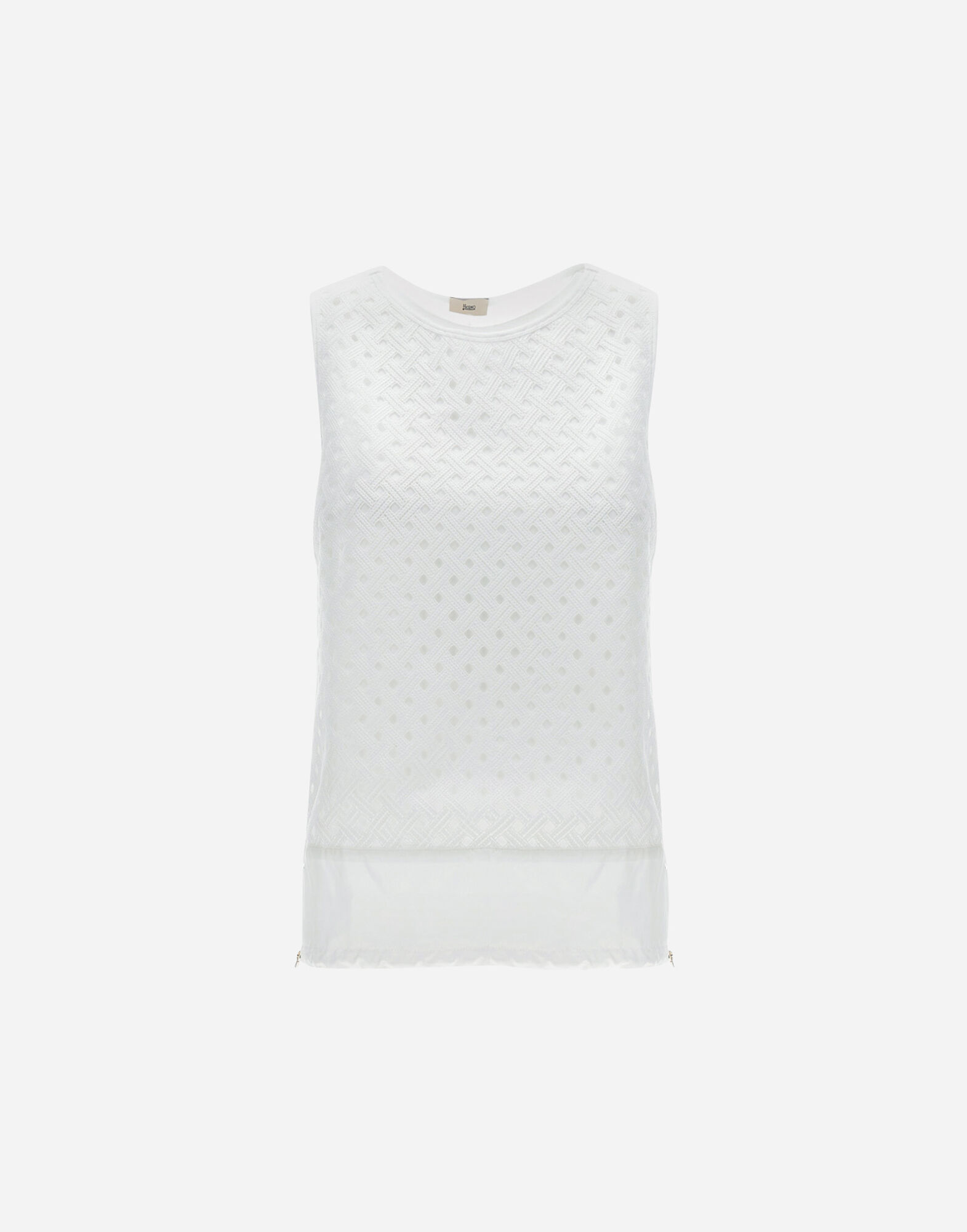 TANK TOP IN CHIC COTTON JERSEY AND CROCHET LACE