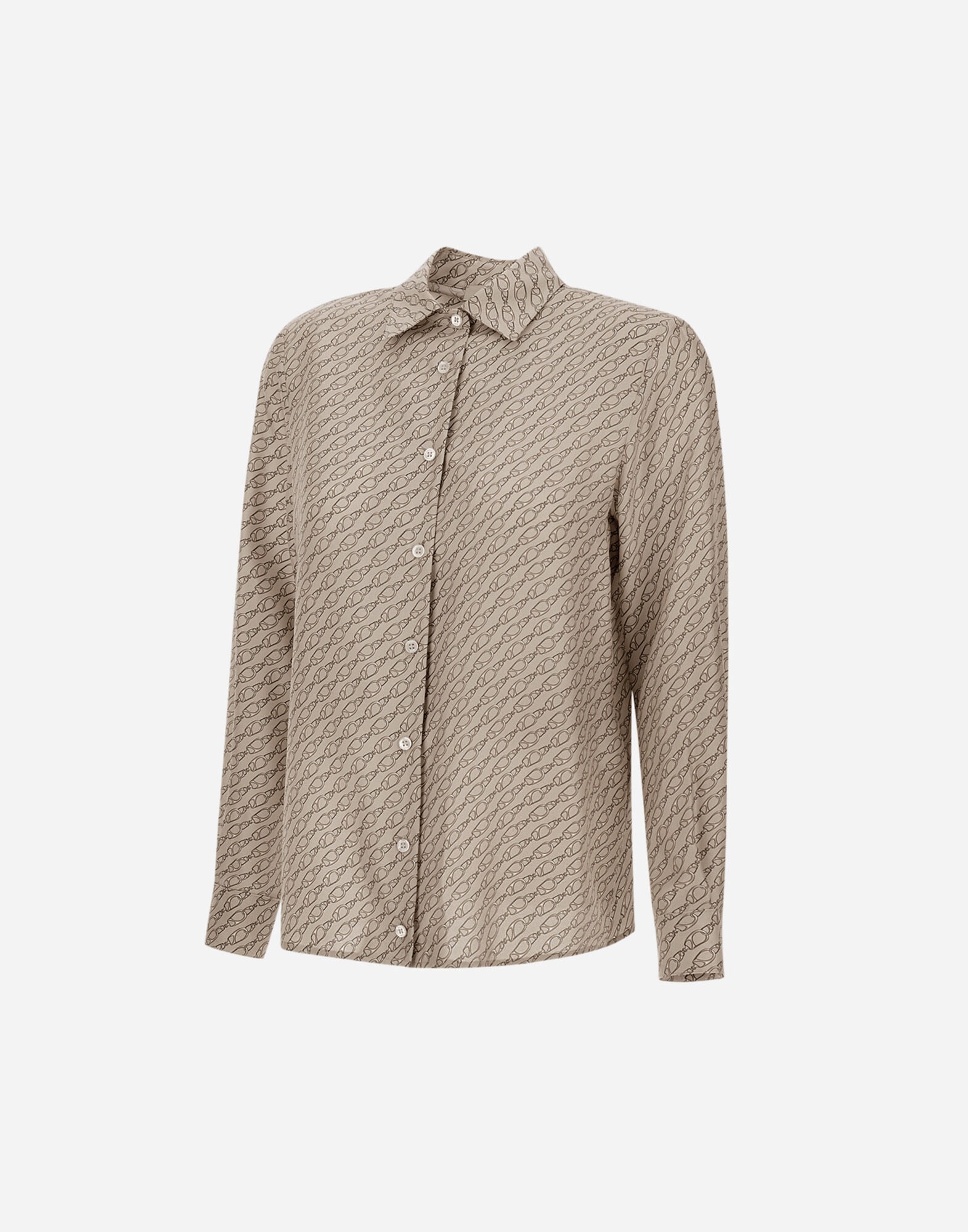 SHIRT IN ICONIC PRINT SILK