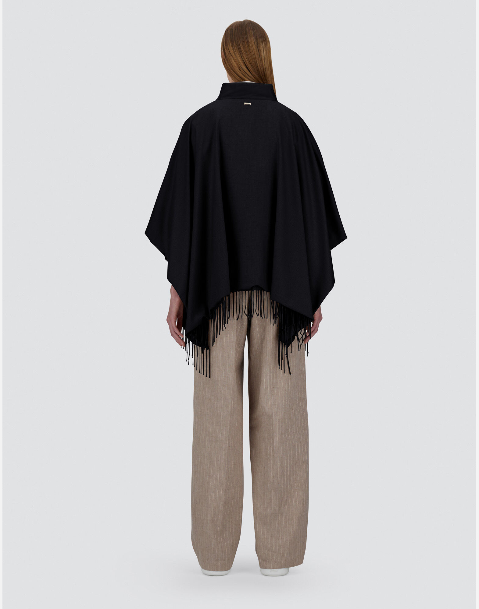 PONCHO IN SUMMER SILK AND NYLON ULTRALIGHT