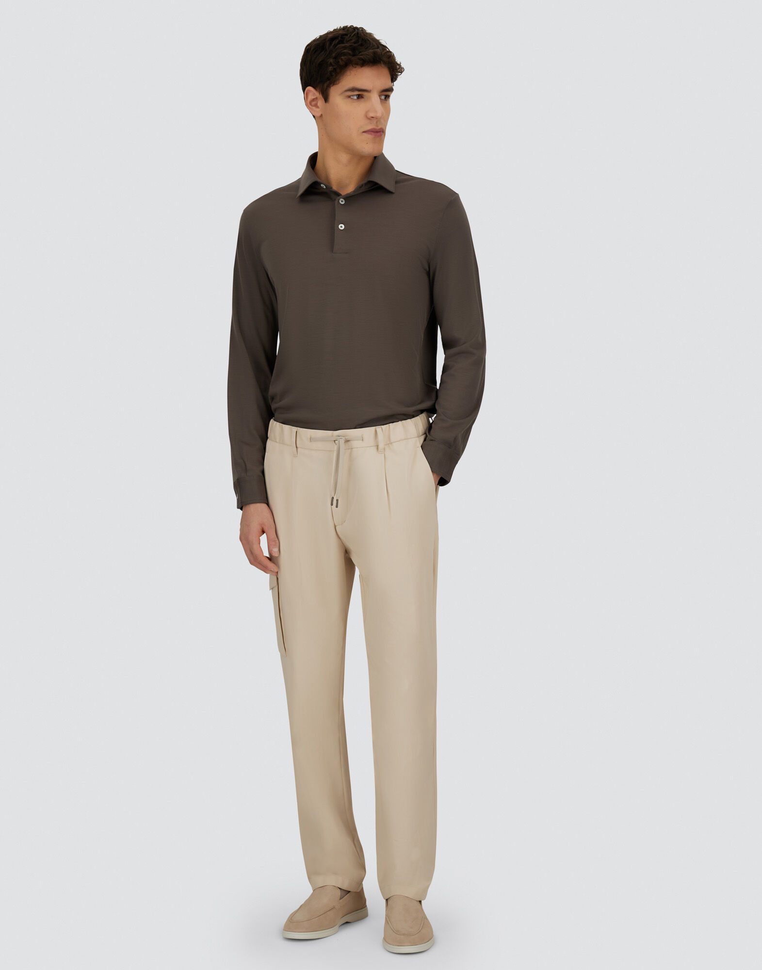 RESORT CARGO TROUSERS IN PURE COTTON