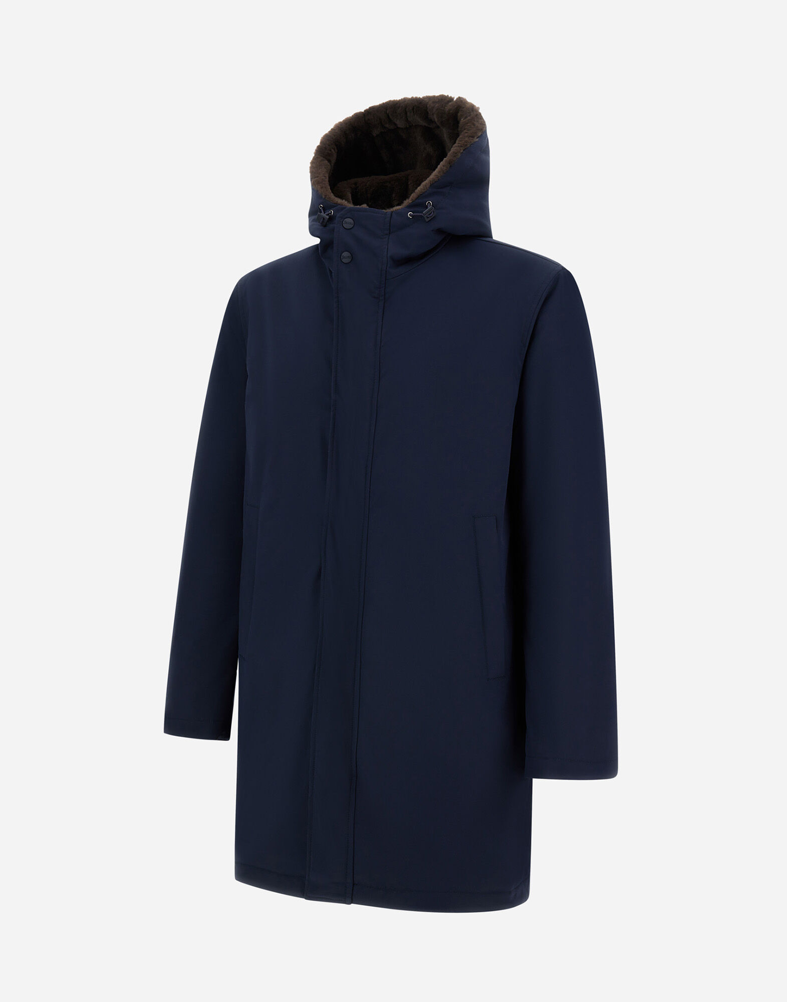 LONG PARKA IN KEYSTONE AND LIGHT FAUX FUR