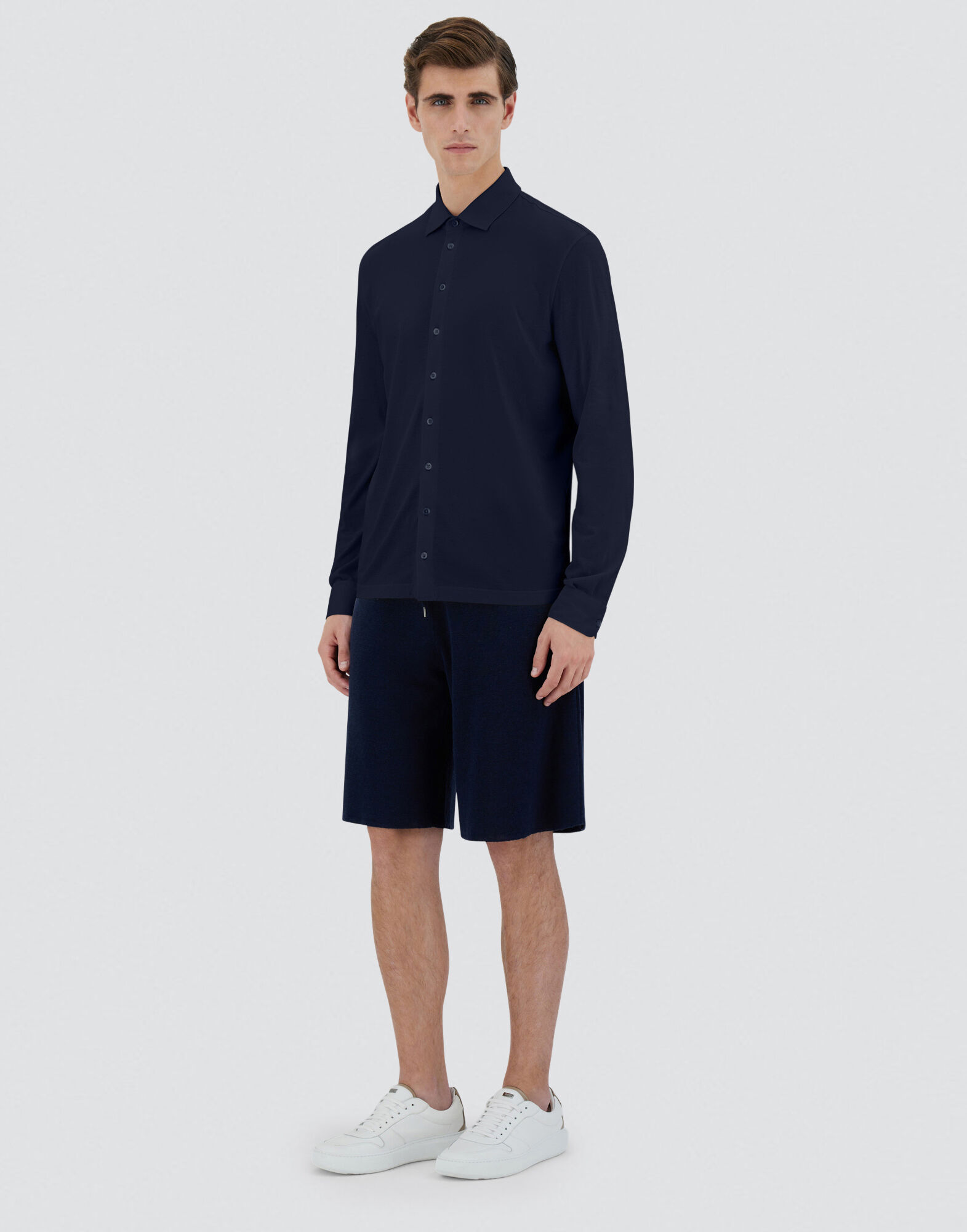 JERSEY CREPE POLO SHIRT
