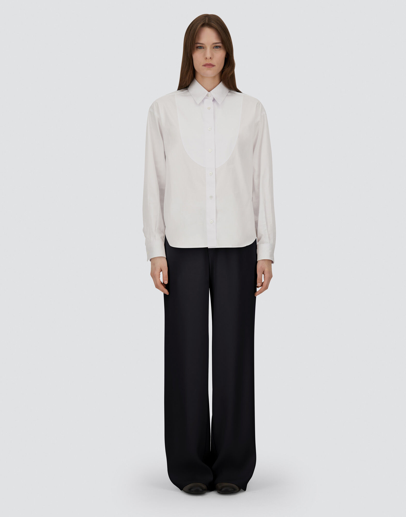 TROUSERS IN MATT CREPE SATIN