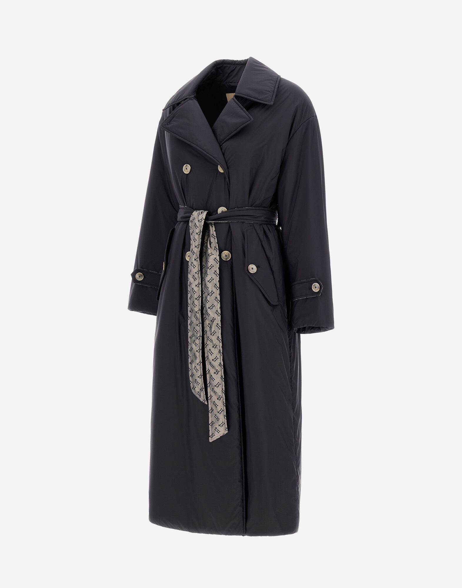 TRENCH COAT IN ECOAGE AND MONOGRAM LUREX