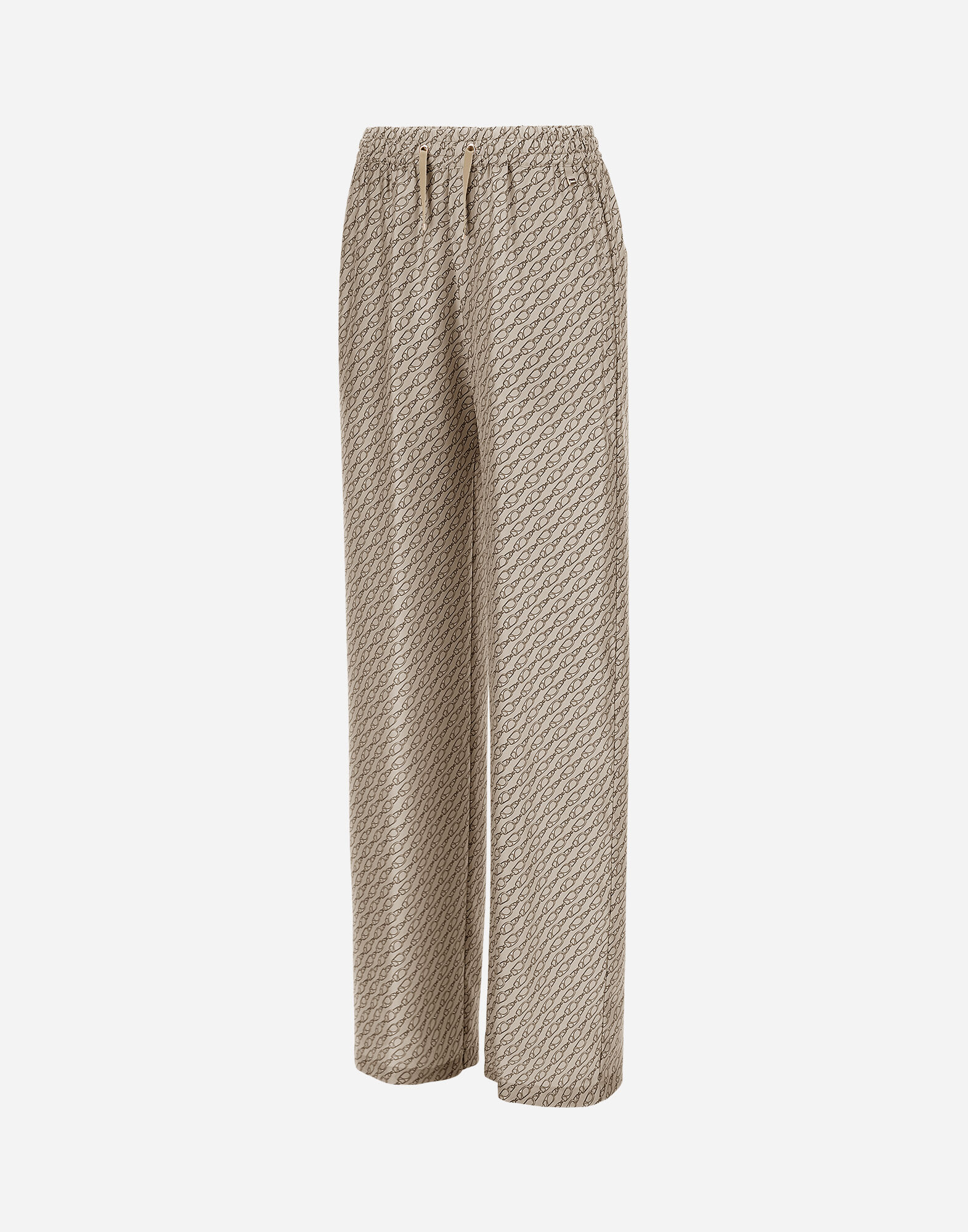 TROUSERS IN ICONIC PRINT SILK