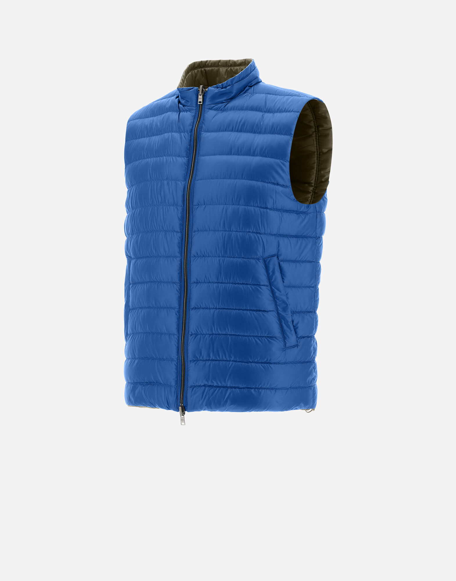 REVERSIBLE TWO-TONE WAISTCOAT IN NYLON ULTRALIGHT