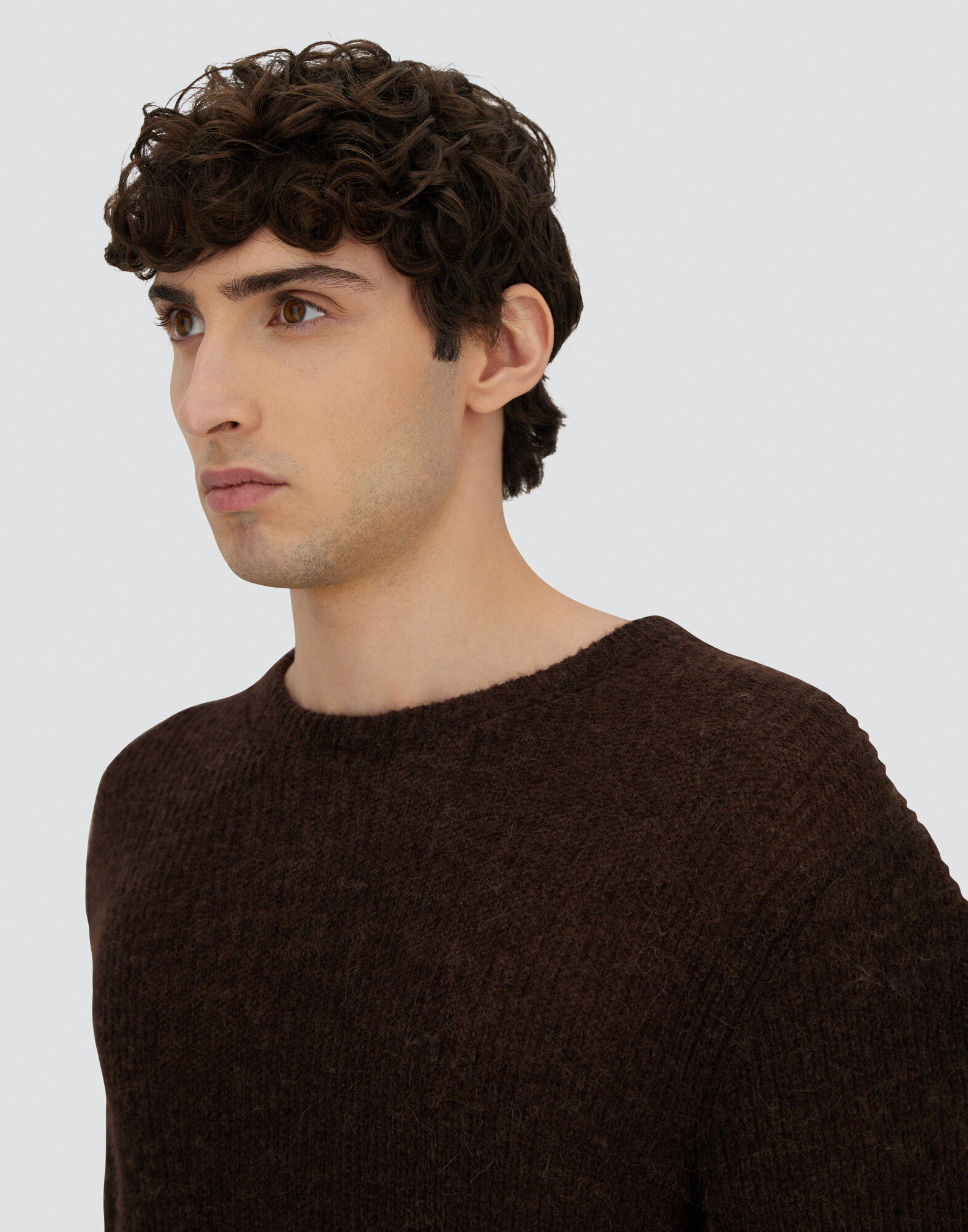 SWEATER IN COB STITCH ALPACA WOOL