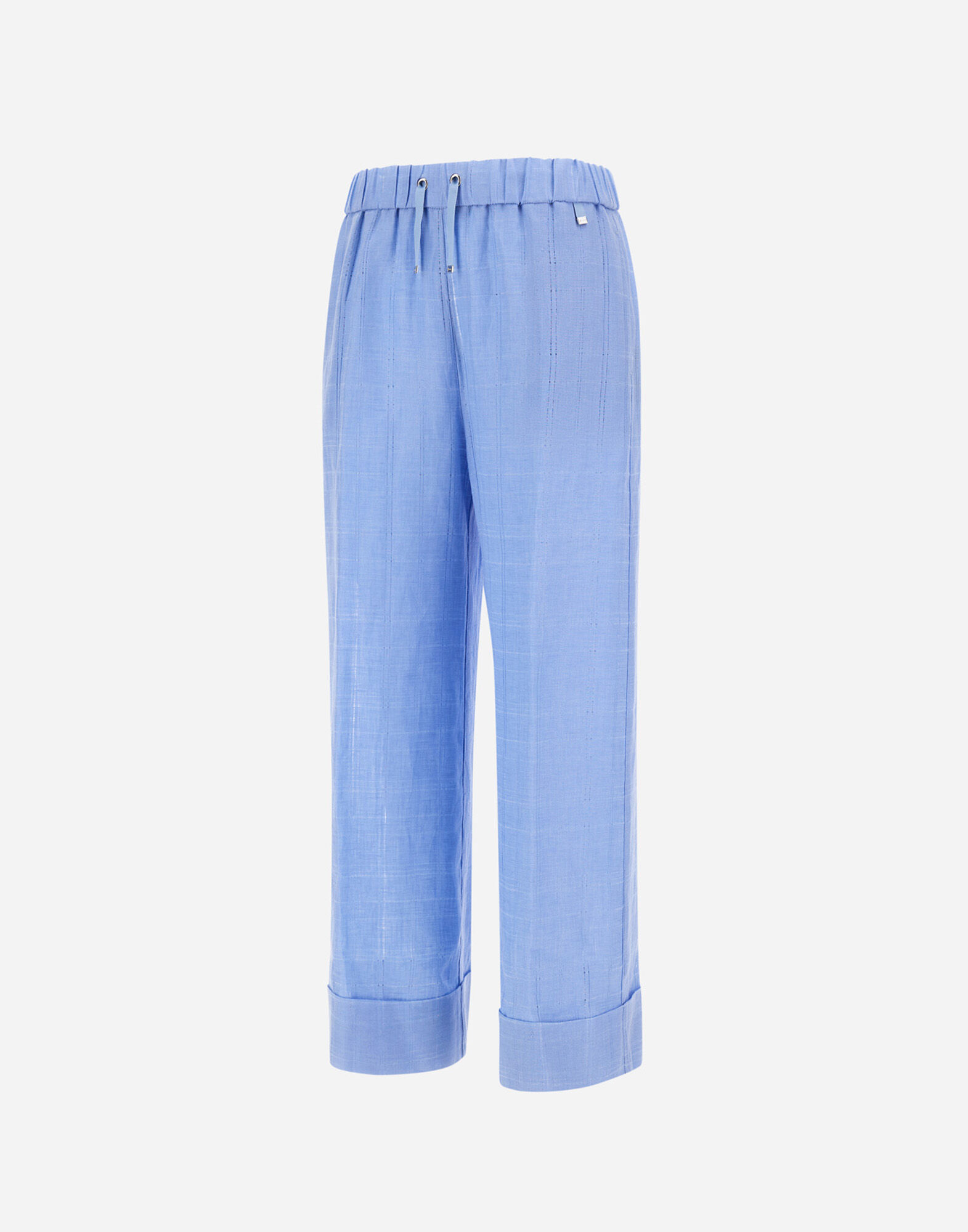 RESORT TROUSERS IN CHECK LINEN