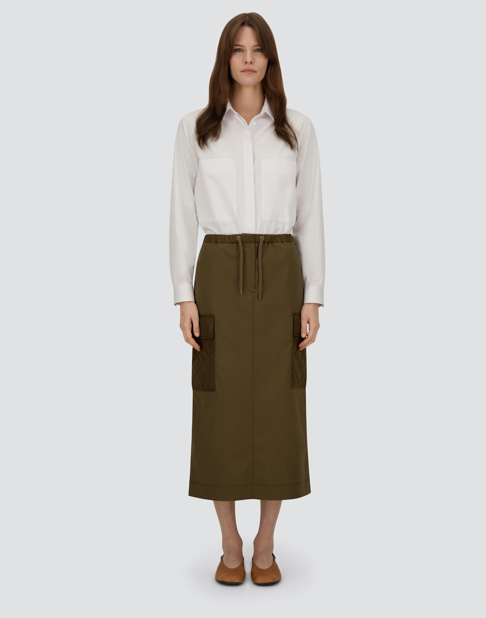 SKIRT IN COTTON FEEL AND NYLON CHAMONIX