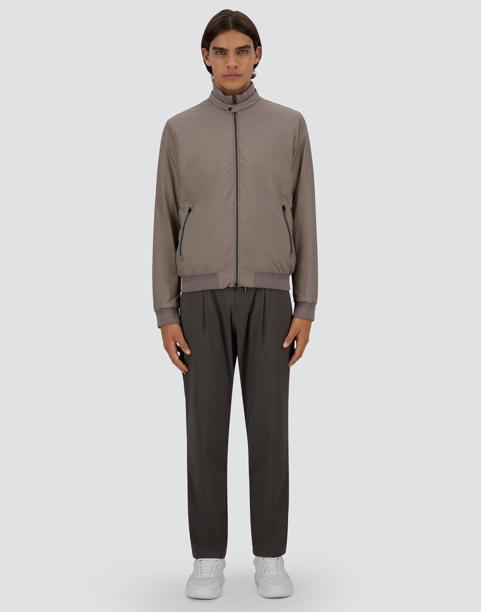 ECOAGE HIGH-COLLAR BOMBER JACKET
