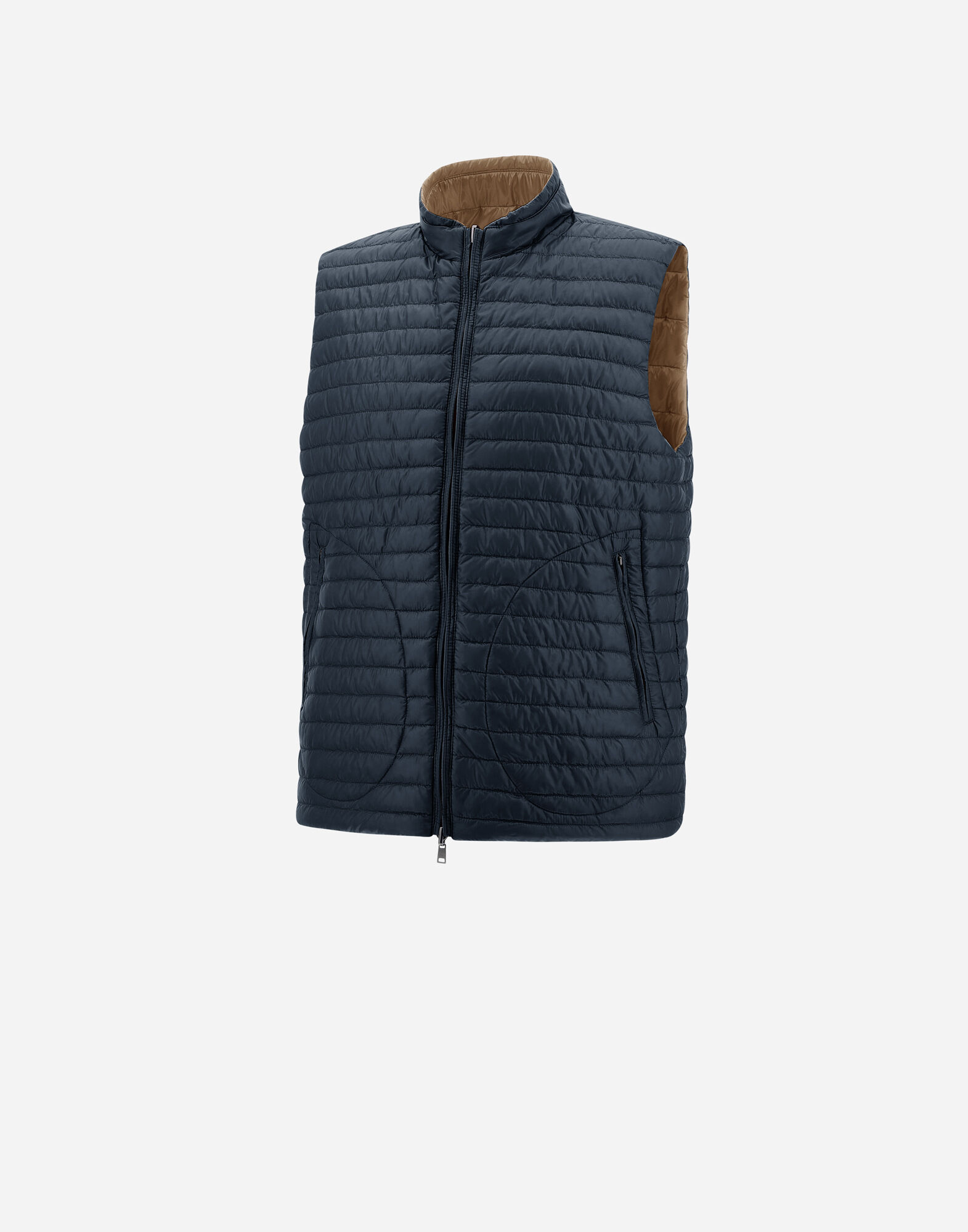 REVERSIBLE TWO-TONE WAISTCOAT IN NYLON ULTRALIGHT