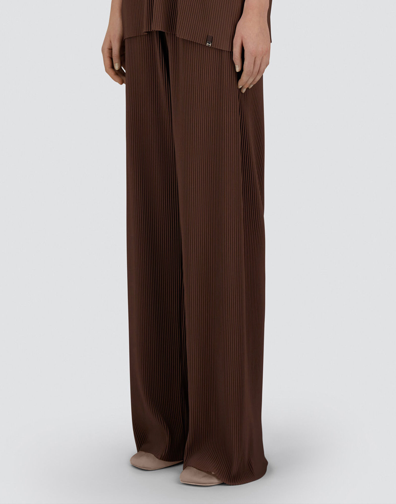 RESORT TROUSERS IN PLEATED JERSEY