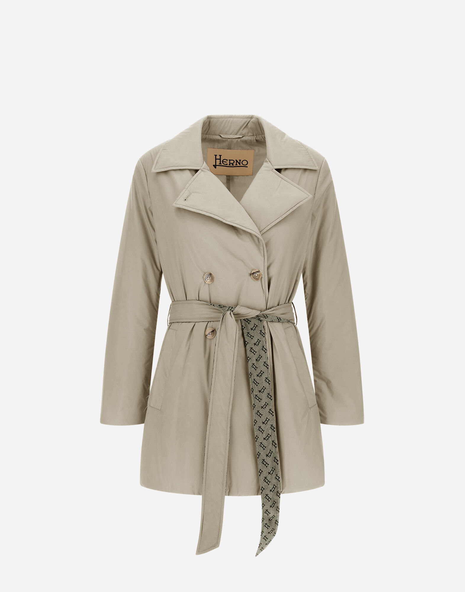 TRENCH COAT IN ECOAGE AND MONOGRAM LUREX