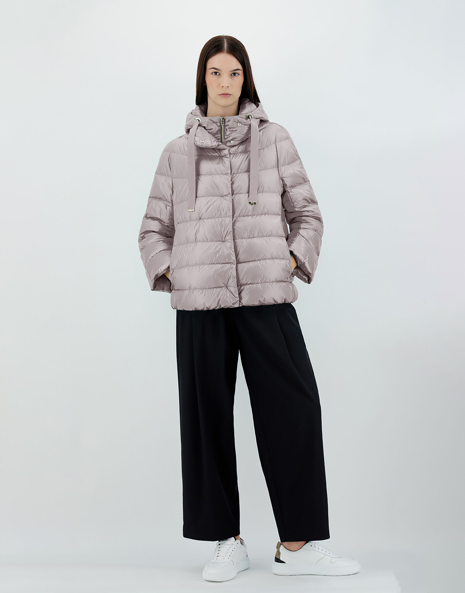 NYLON ULTRALIGHT AND SILK CASHMERE CAPE