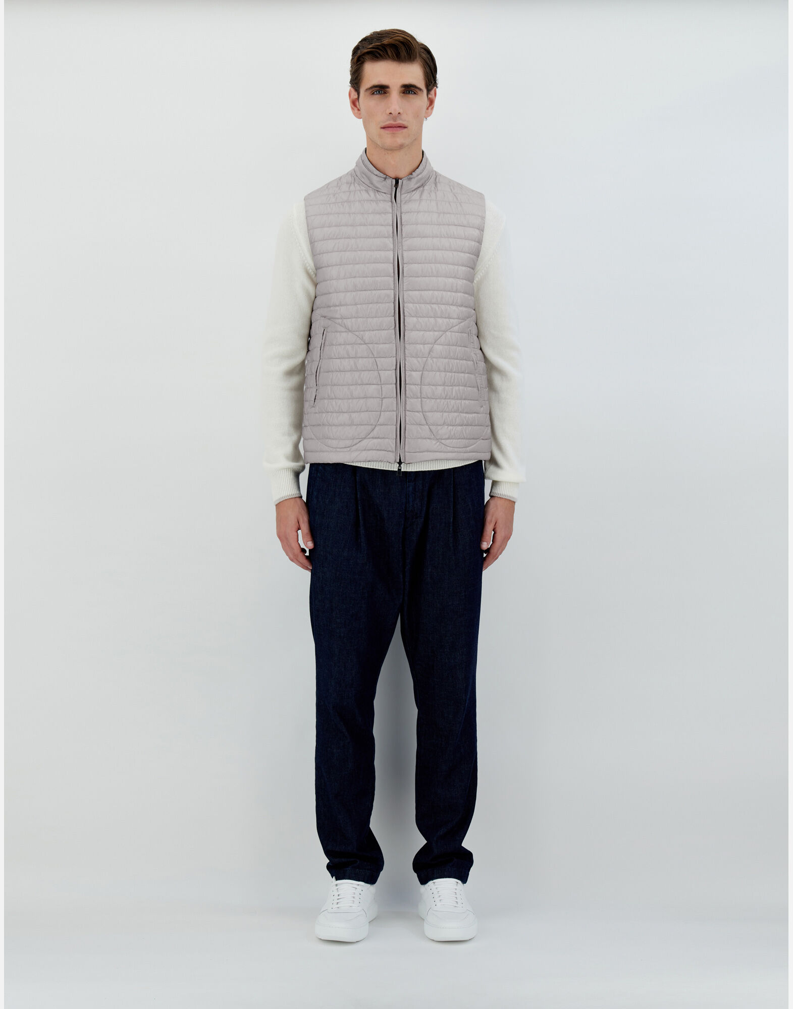 REVERSIBLE TWO-TONE WAISTCOAT IN NYLON ULTRALIGHT