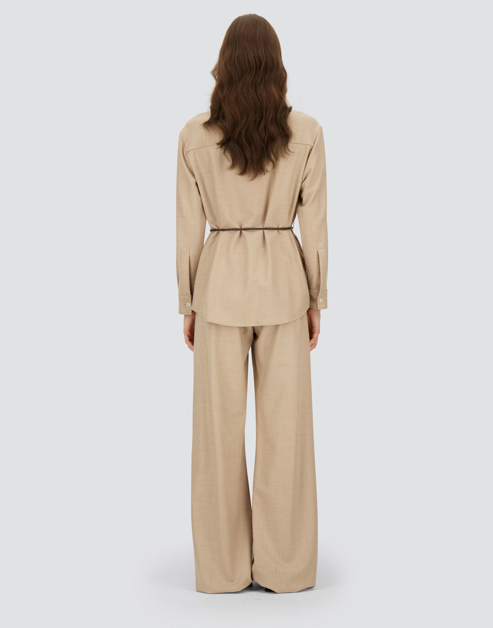 SHIRT IN BI-STRETCH LUREX WOOL