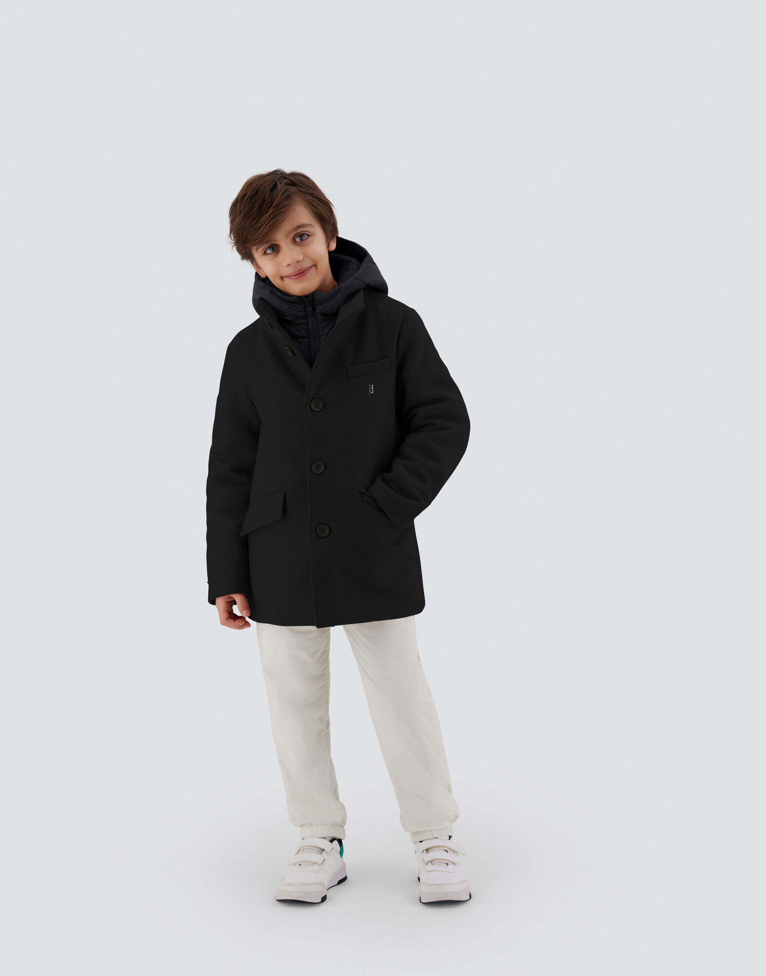 COAT IN ECOWOOL AND NYLON CHAMONIX