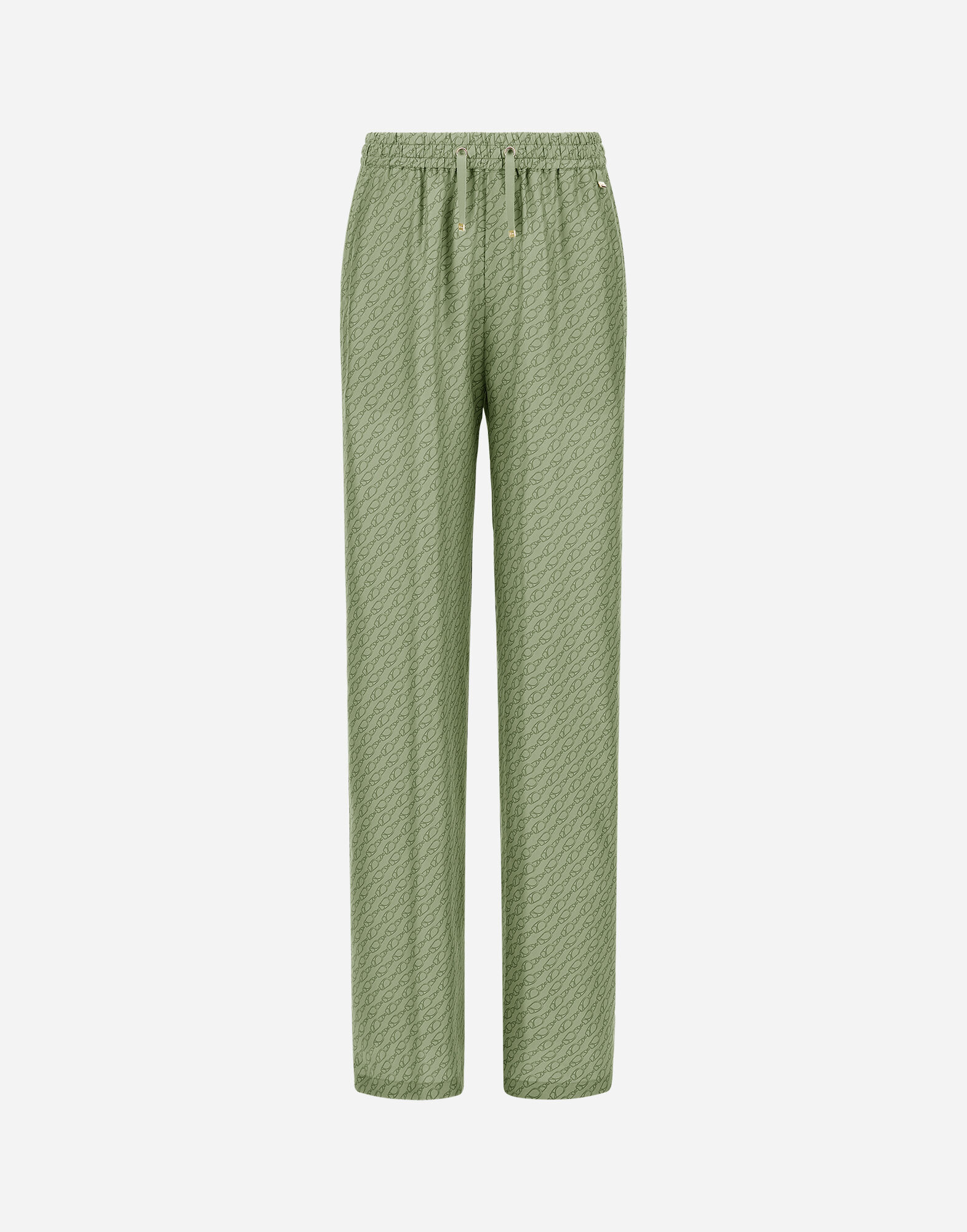 TROUSERS IN ICONIC PRINT SILK