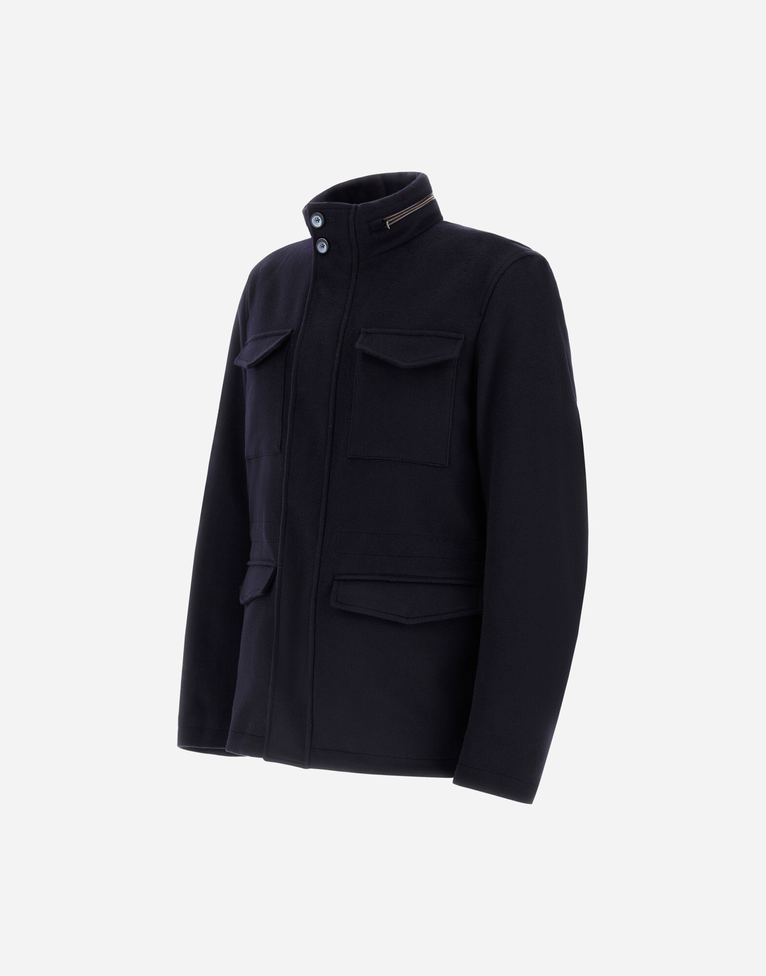 FIELD JACKET IN WOOL, CASHMERE AND ECOAGE