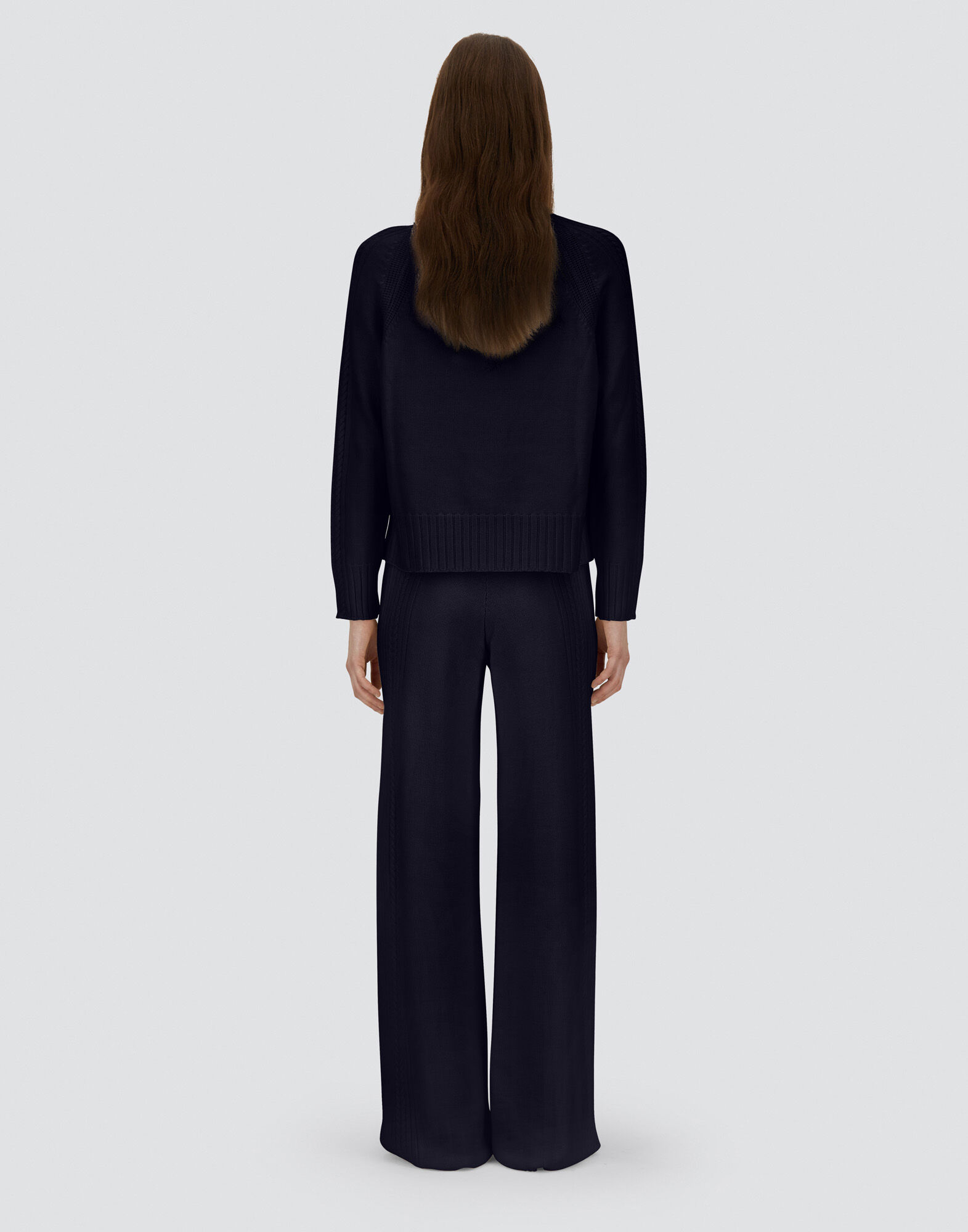 SWEATER IN RIBBED & BRAIDED MERINO WOOL