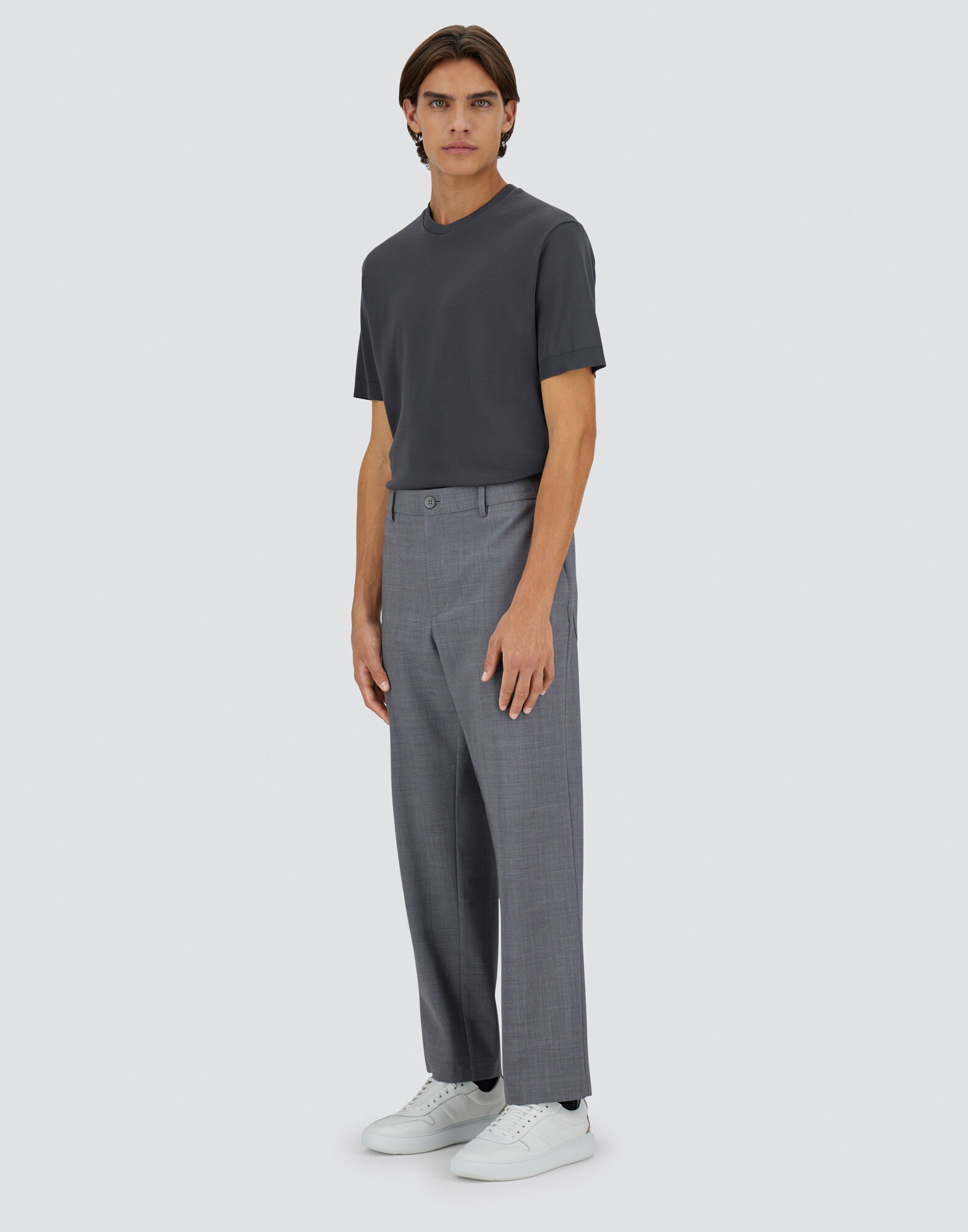 LIGHT WOOL BLEND TROUSERS