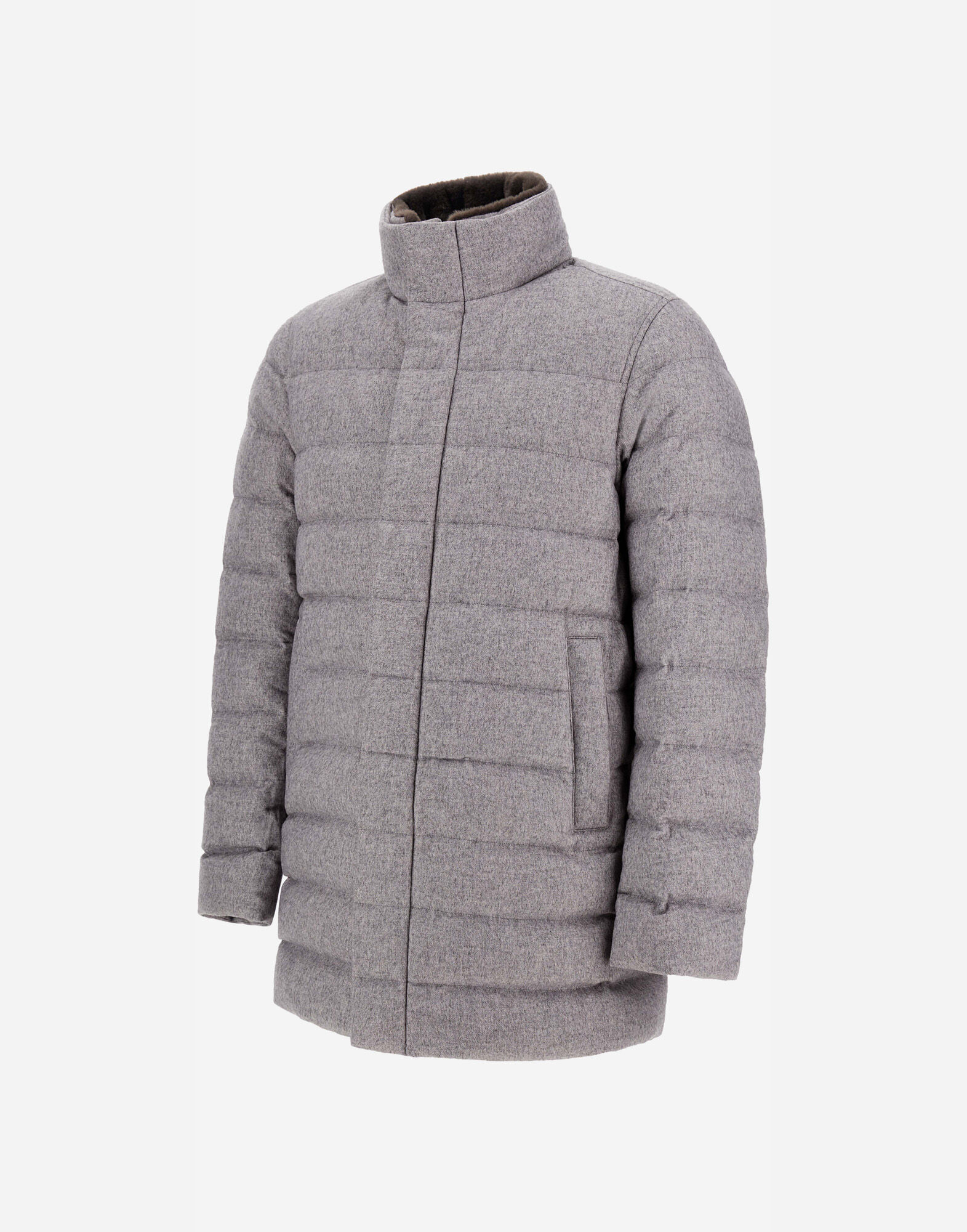 CARCOAT IN CASHMERE, SILK AND MONOGRAM