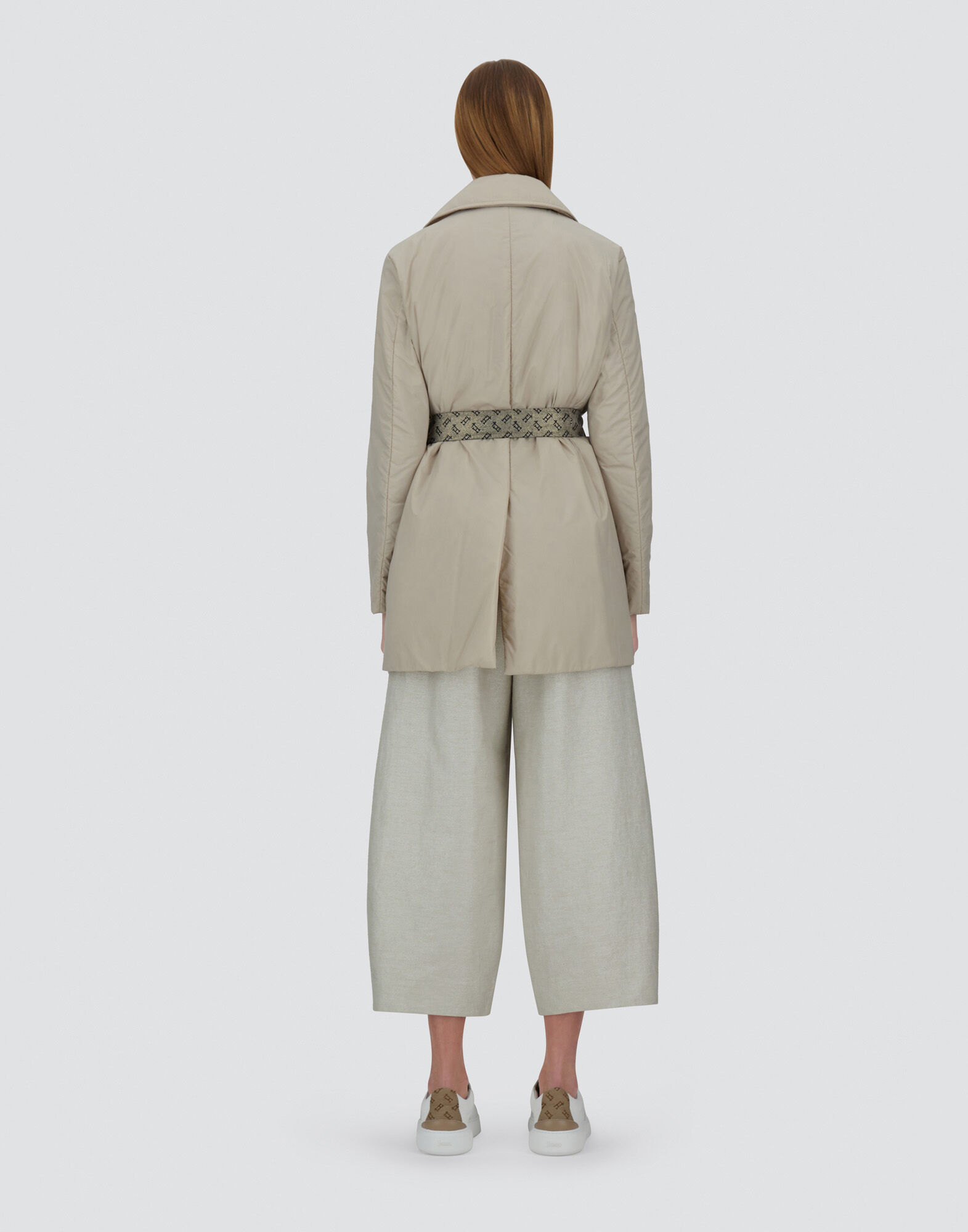 TRENCH COAT IN ECOAGE AND MONOGRAM LUREX